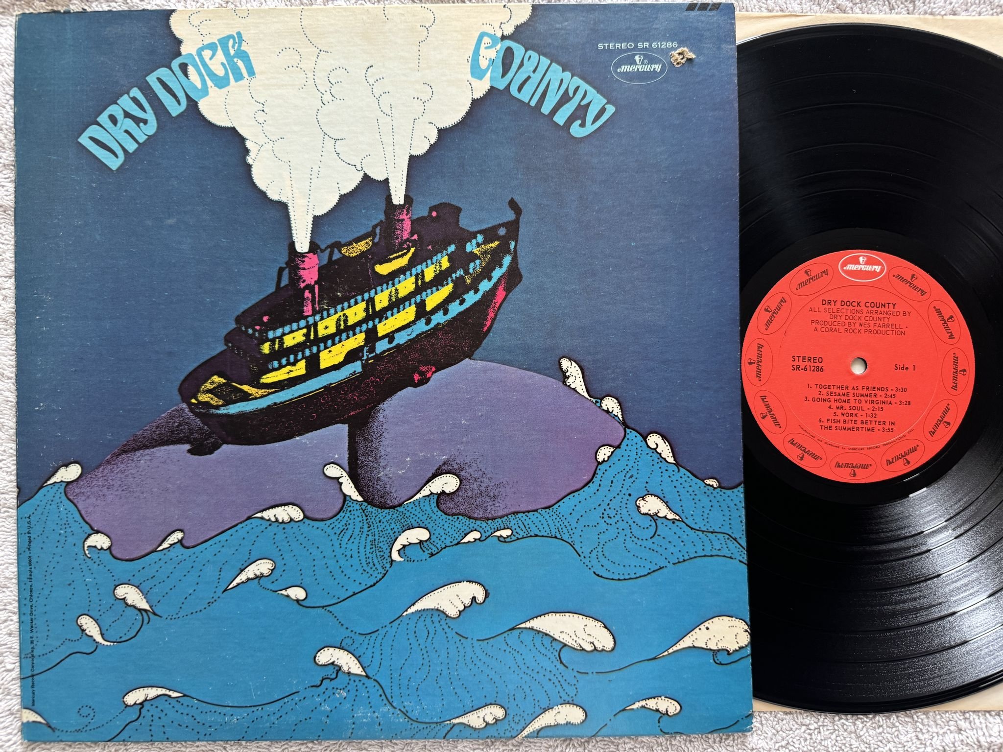 Omslagsbild för skivan DRY DOCK COUNTY s/t LP -70 US MERCURY SR 61286