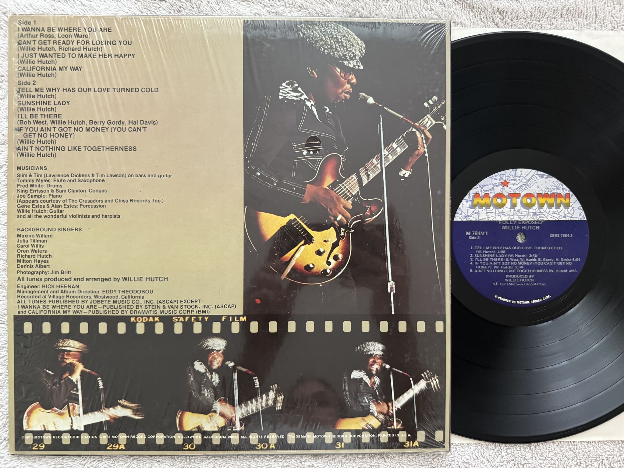 Omslagsbild för skivan WILLIE HUTCH fully exposed LP -73 US MOTOWN M 784V1