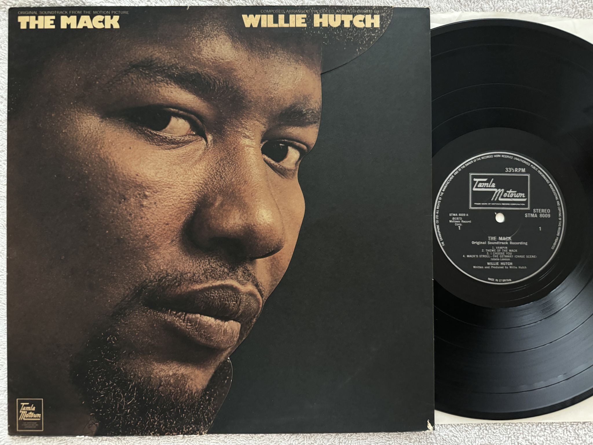 Omslagsbild för skivan WILLIE HUTCH the mack LP -73 UK TAMLA MOTOWN STMA 8009