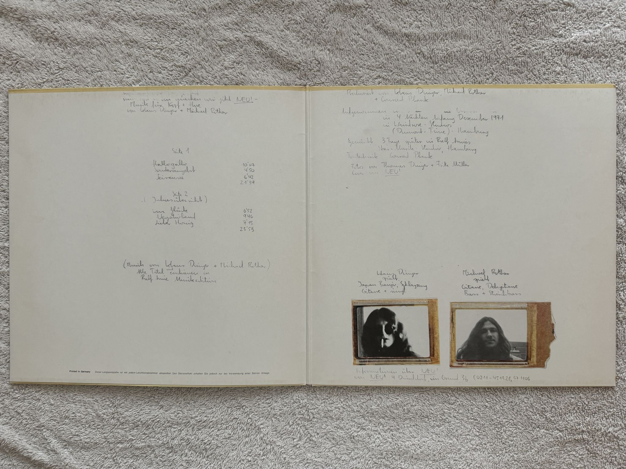 Omslagsbild för skivan NEU! - Neu! LP -72/77 Ger BRAIN 1004 *** CLASSIC KRAUTROCK ***