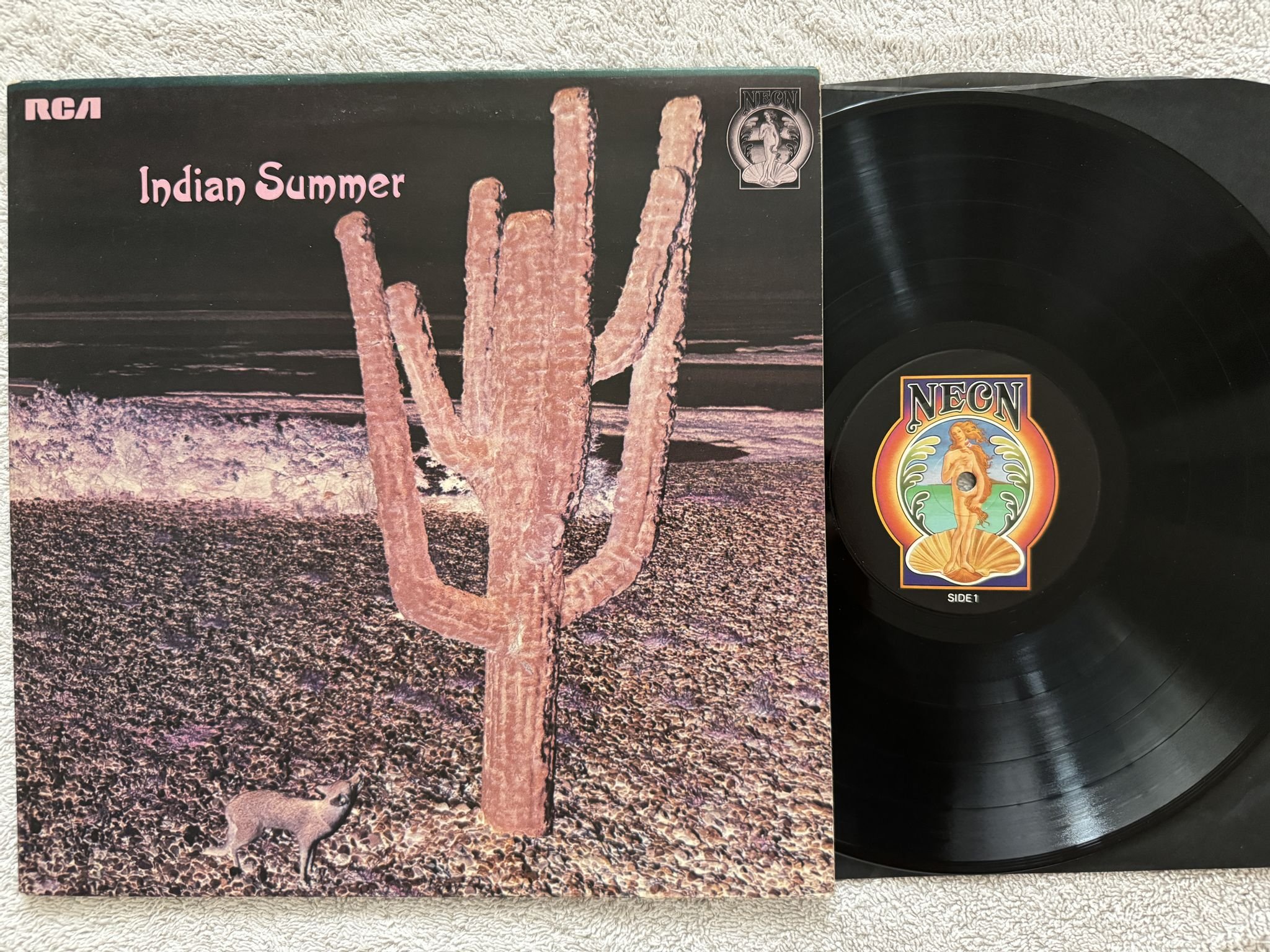 Omslagsbild för skivan INDIAN SUMMER s/t LP -71 UK RCA NEON NE-3 *** Rare Prog Rock ***