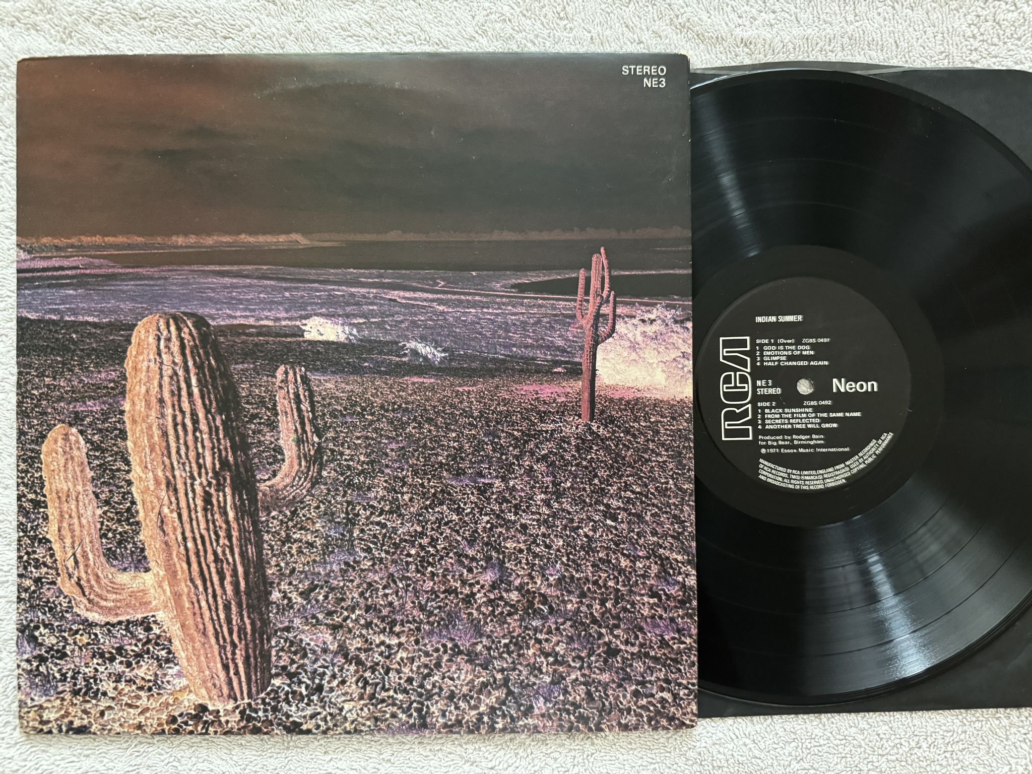Omslagsbild för skivan INDIAN SUMMER s/t LP -71 UK RCA NEON NE-3 *** Rare Prog Rock ***