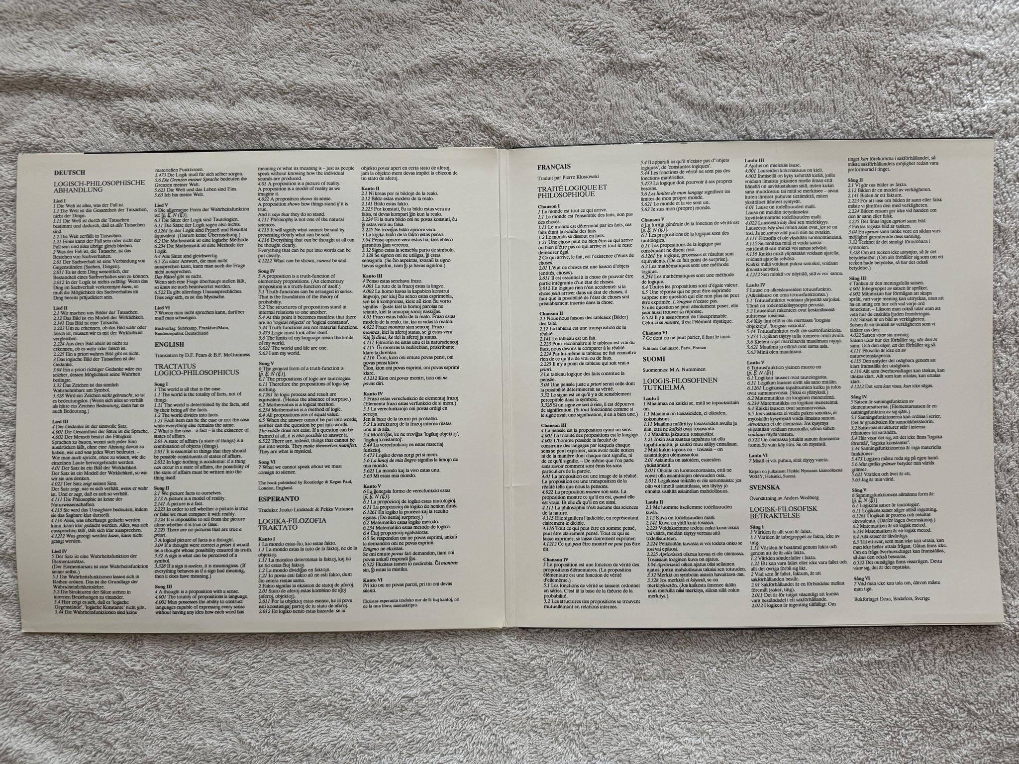 Omslagsbild för skivan M.A. NUMMINEN tractatus suite LP -89 Finland FORWARD! GN-95