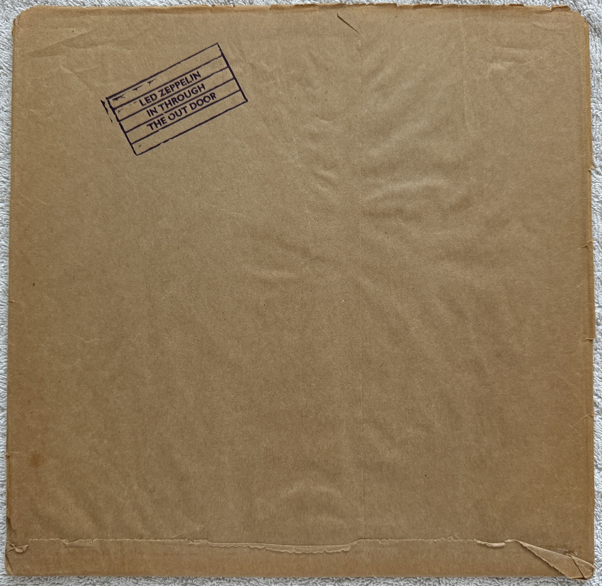 Omslagsbild för skivan LED ZEPPELIN in through the door LP -79 US SWAN SONG SS 16002 ** B-COVER **