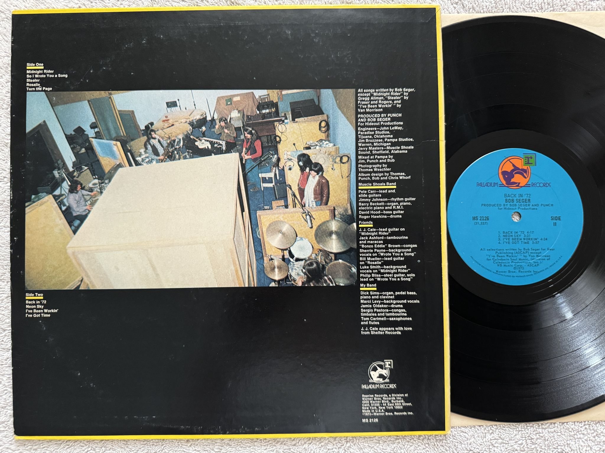 Omslagsbild för skivan BOB SEGER back in '72 LP -73 US RADIUM RECORDS MS 2126