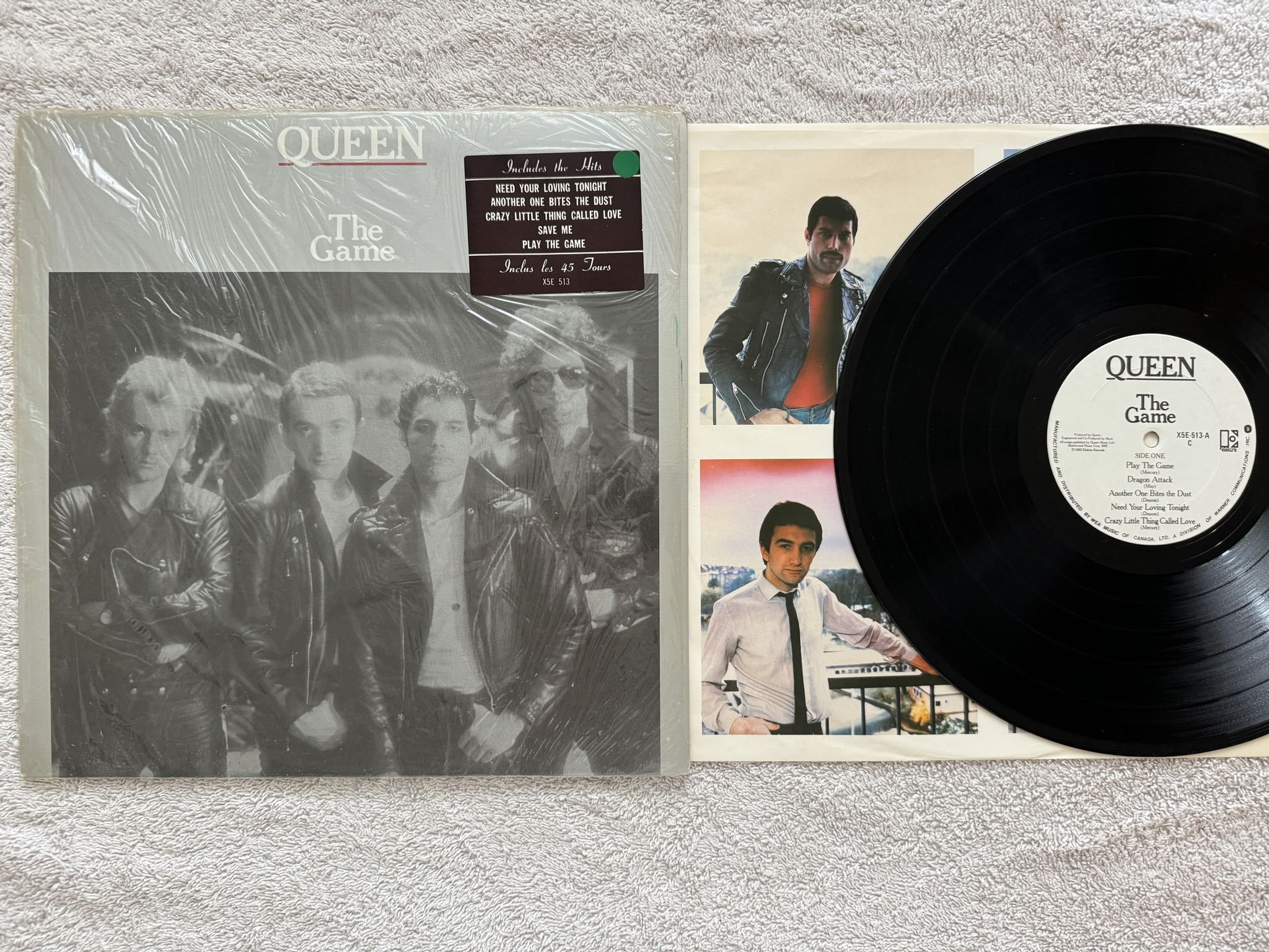 Omslagsbild för skivan QUEEN the game LP -80 Can ELEKTRA Z5E 513 *** HYPE STICKER ***