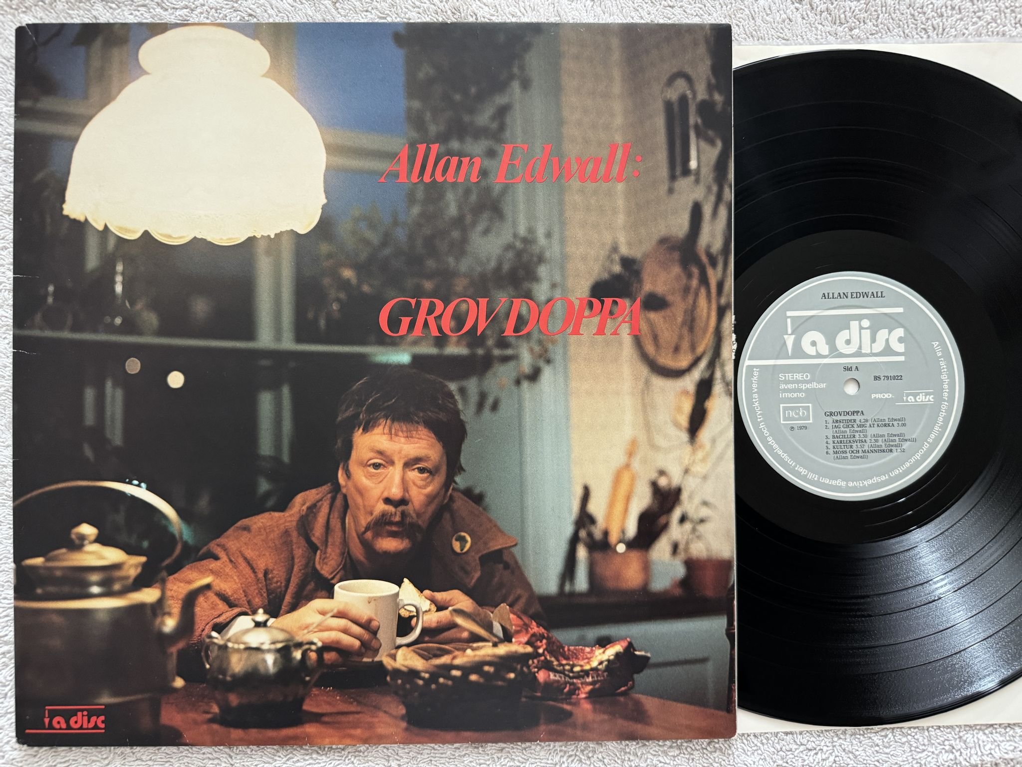 Omslagsbild för skivan ALLAN EDWALL grovdoppa LP -79 Swe A DISC BS 791022