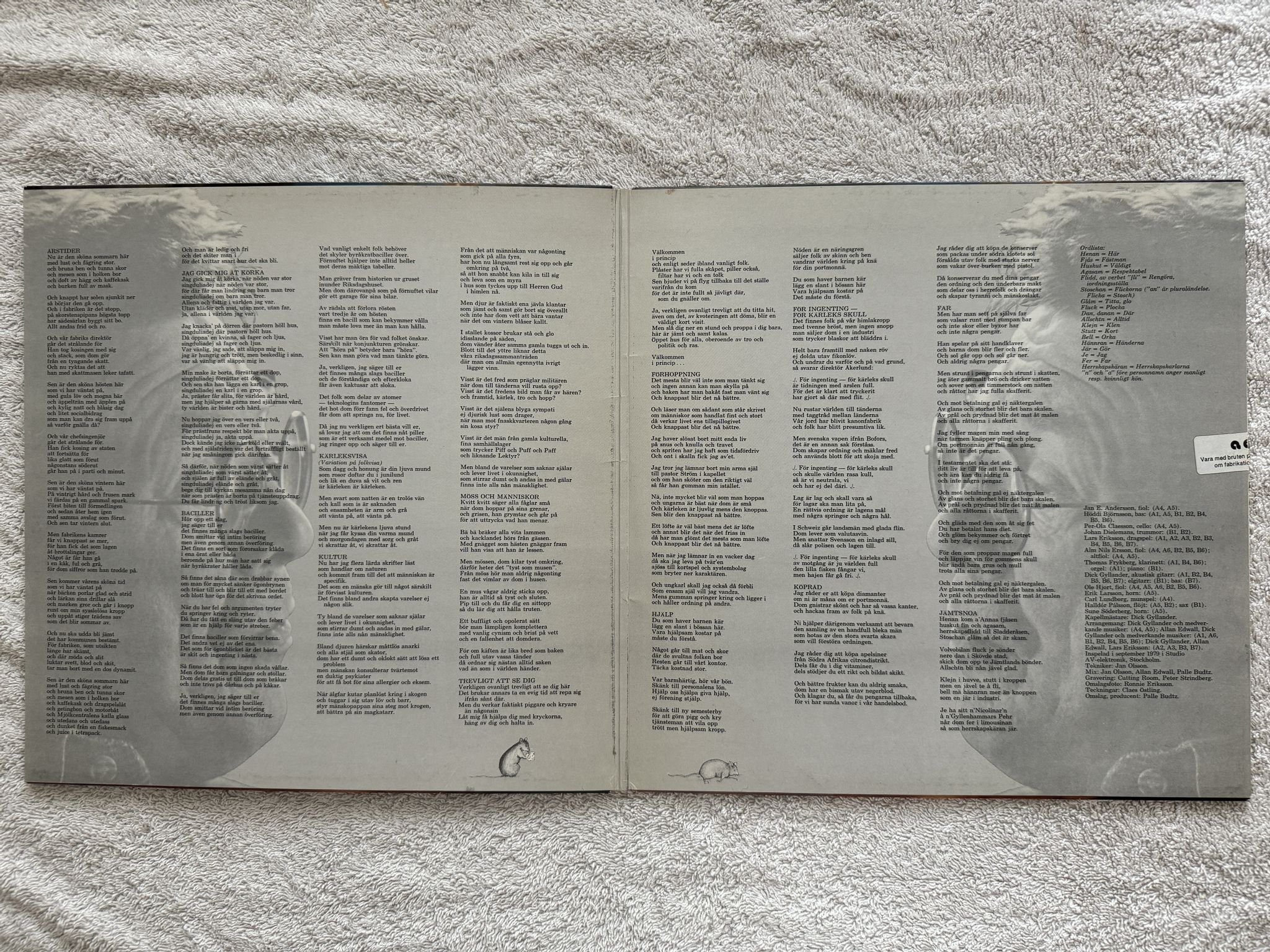 Omslagsbild för skivan ALLAN EDWALL grovdoppa LP -79 Swe A DISC BS 791022