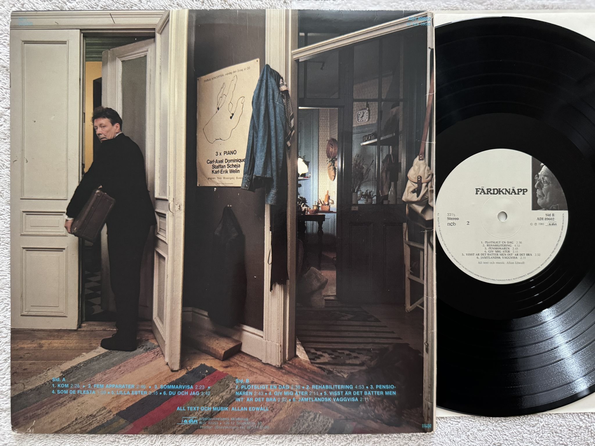 Omslagsbild för skivan ALLAN EDWALL färdknäpp LP -81 Swe A DISC ADI 89602