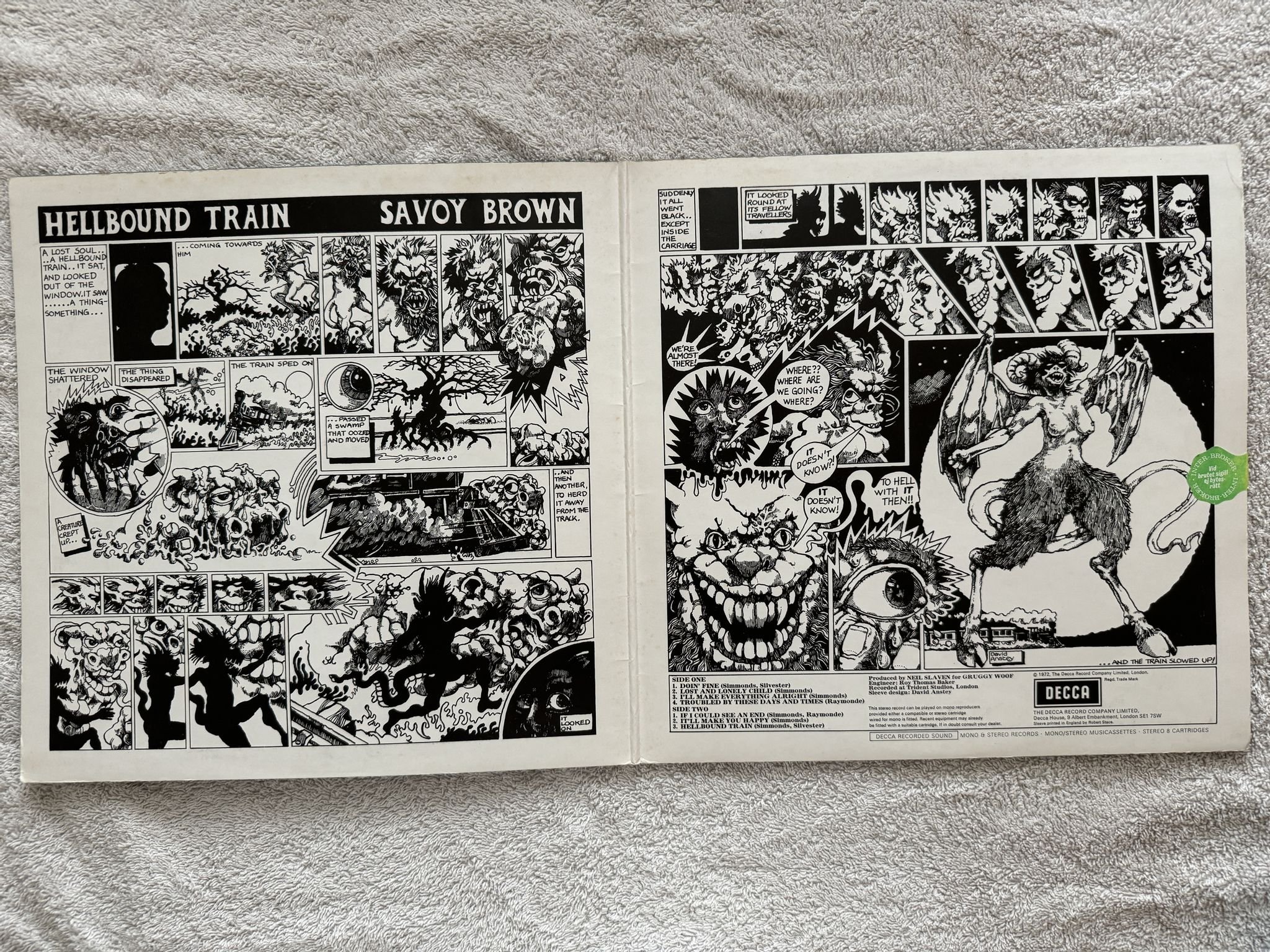 Omslagsbild för skivan SAVOY BROWN Hellbound Train LP -72 UK DECCA TXS 107 *** BLUES ROCK ***