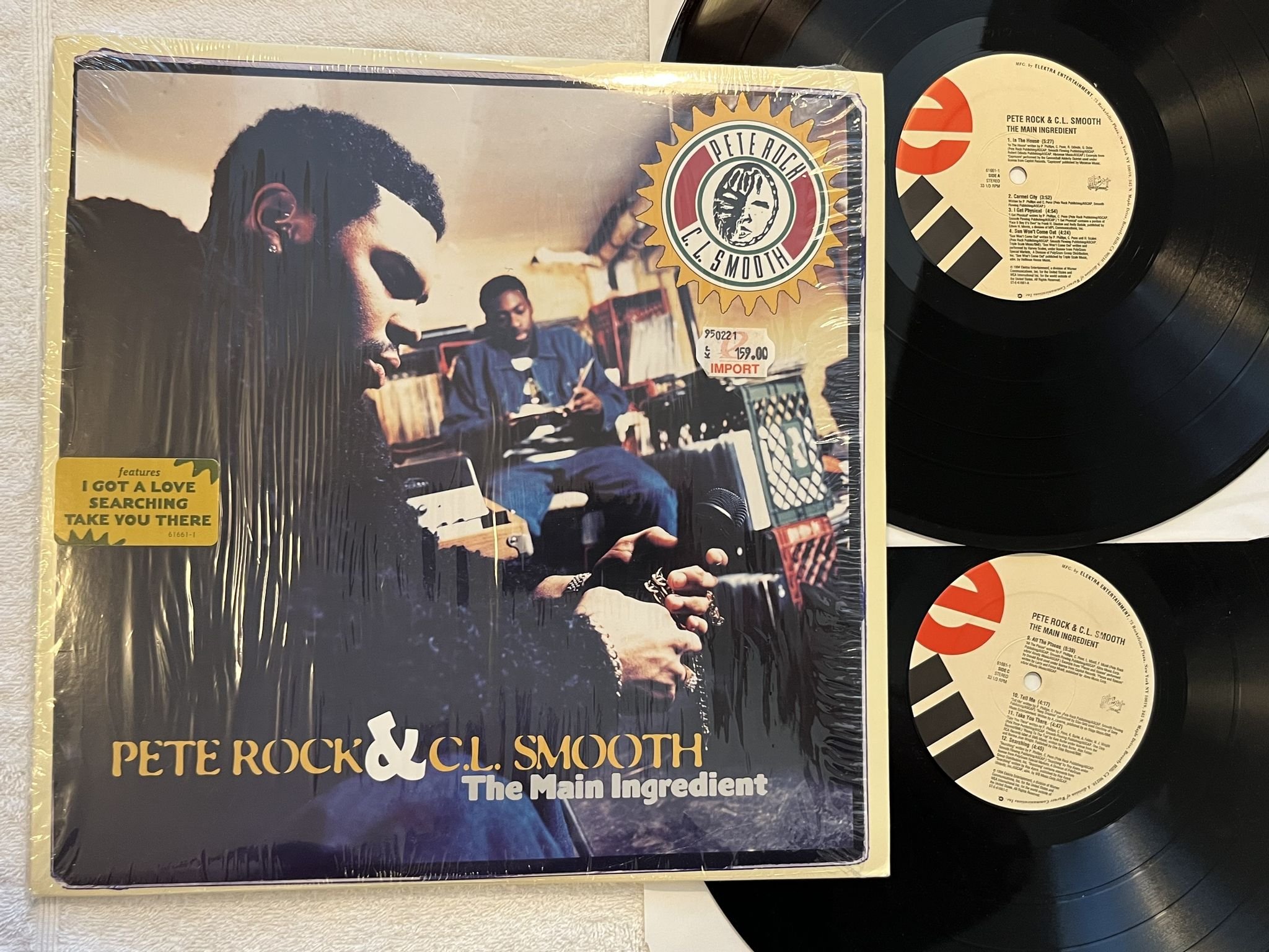 Omslagsbild för skivan PETE ROCK & CL SMOOTH The Main Ingredient 2xLP -94 US ELEKTRA 61661-1