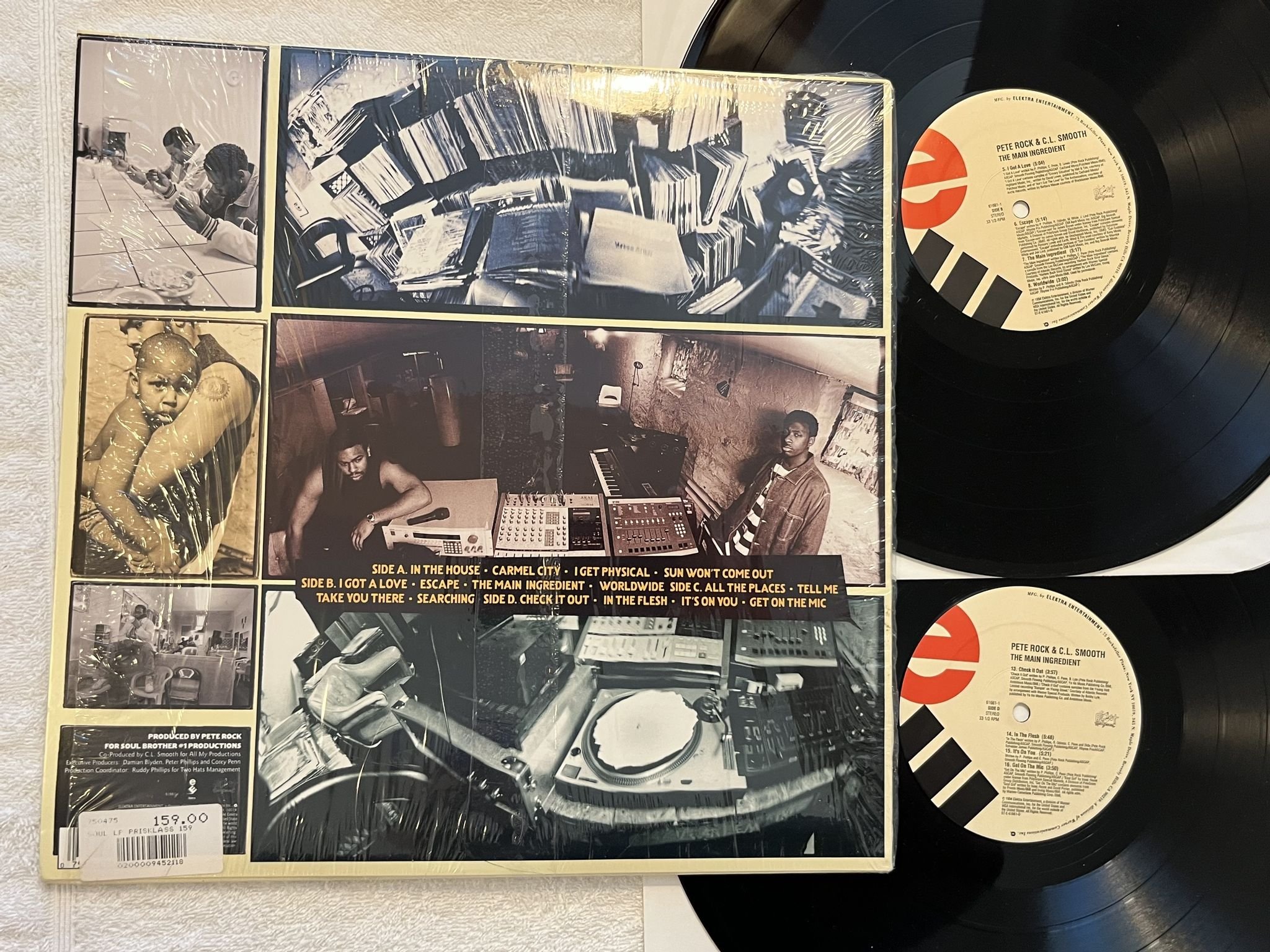Omslagsbild för skivan PETE ROCK & CL SMOOTH The Main Ingredient 2xLP -94 US ELEKTRA 61661-1