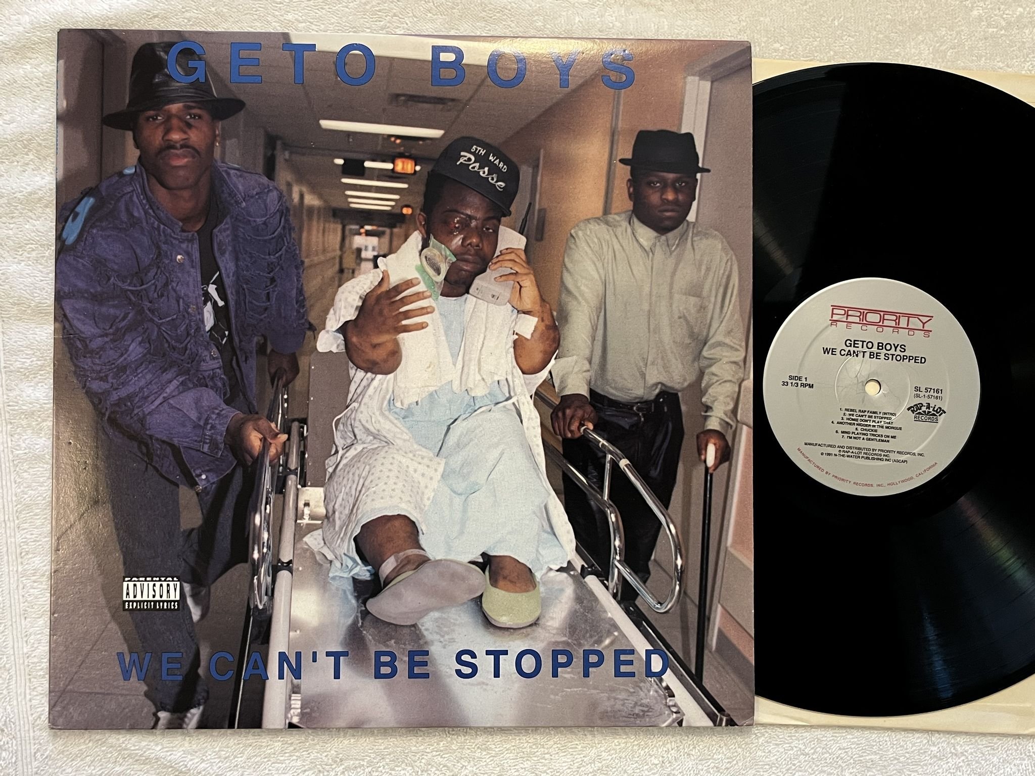 Omslagsbild för skivan GETO BOYS We Can't Be Stopped LP -91 US RAP-A-LOT *** A masterpiece ***