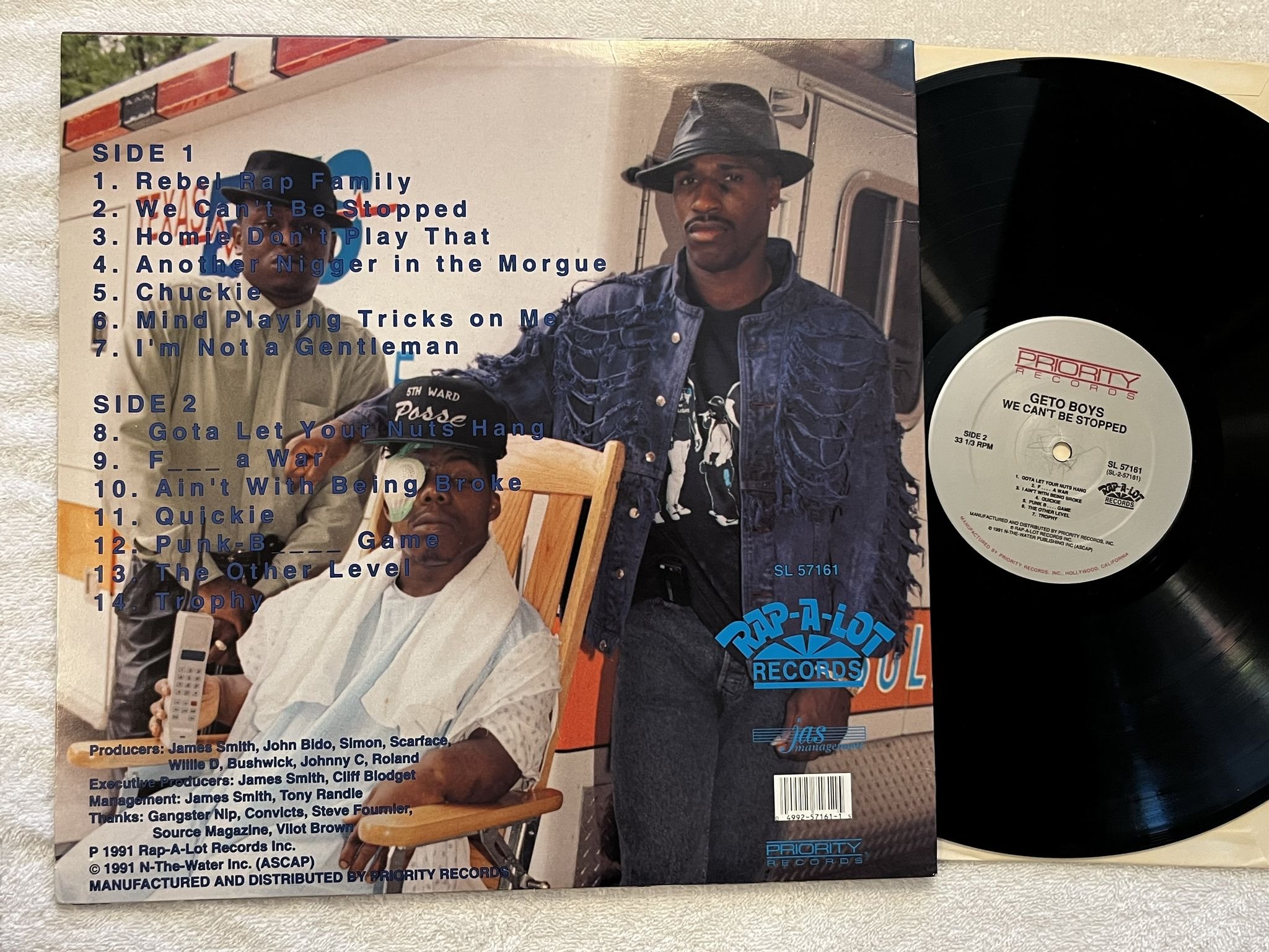 Omslagsbild för skivan GETO BOYS We Can't Be Stopped LP -91 US RAP-A-LOT *** A masterpiece ***