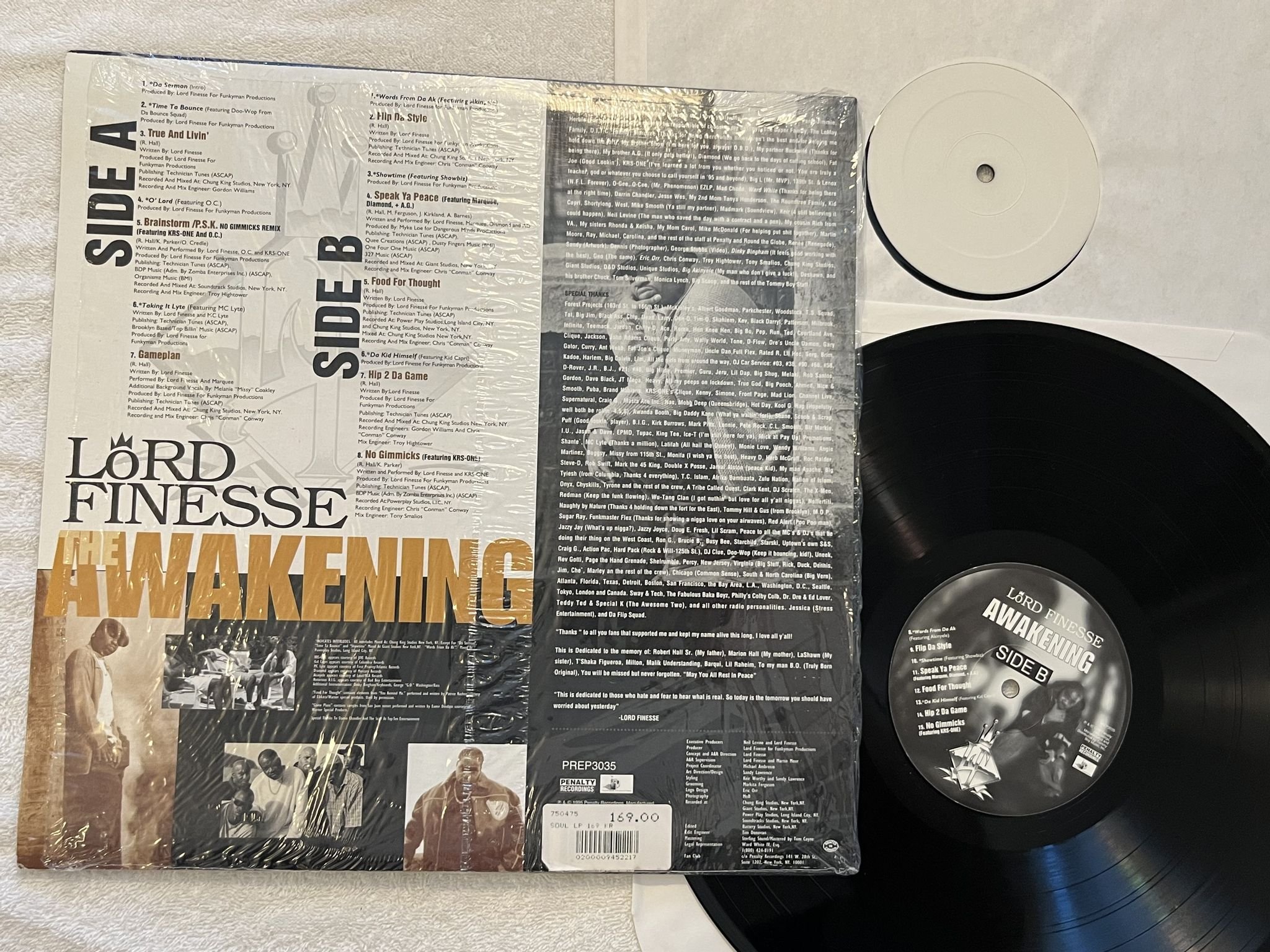 Omslagsbild för skivan LORD FINESSE awakening 2xLP -96 US PENALTY PREP3035 ** SPECIAL EDITION **