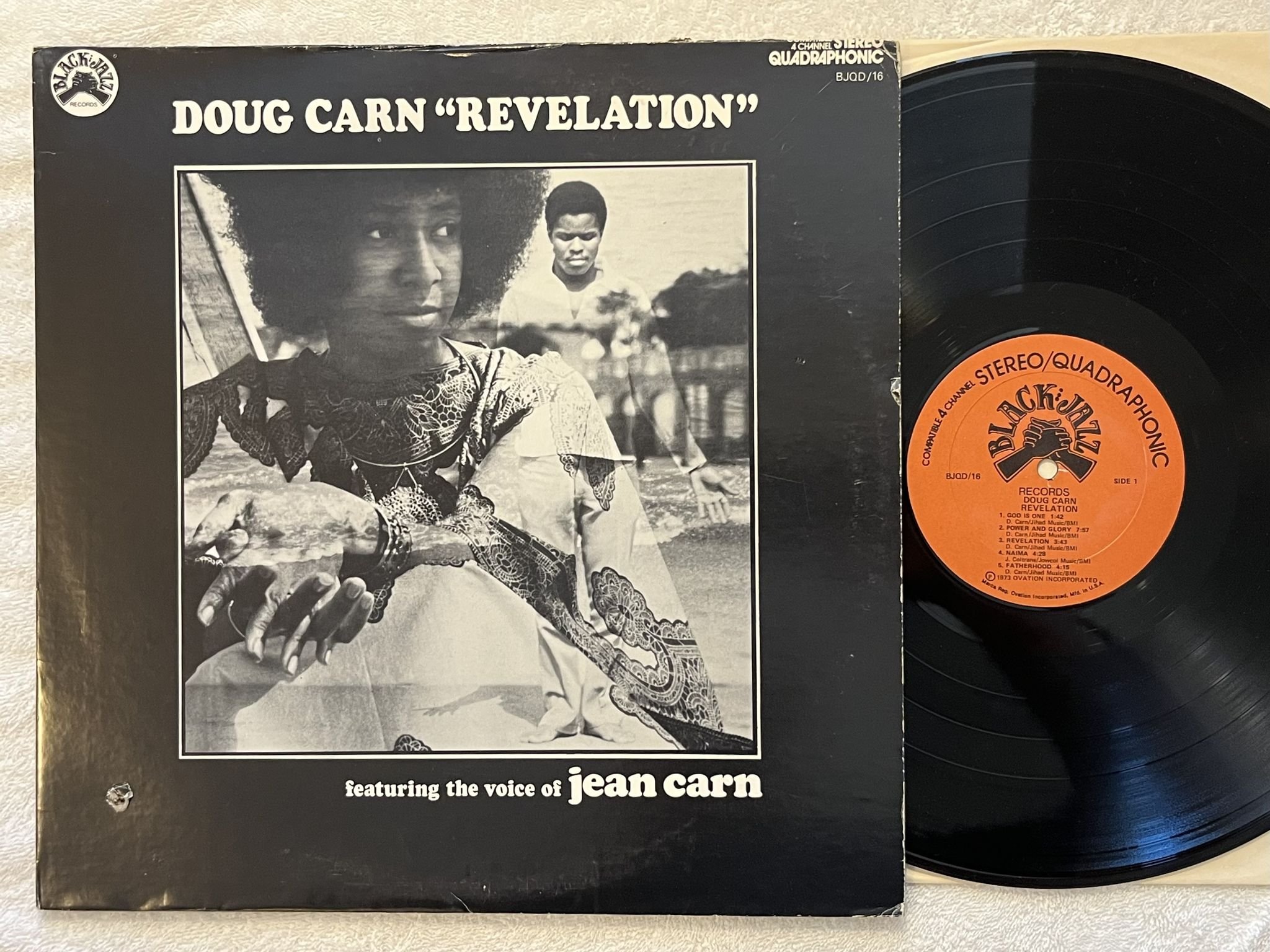 Omslagsbild för skivan DOUG CARN revelation LP -73 US BLACK JAZZ BJQD 16