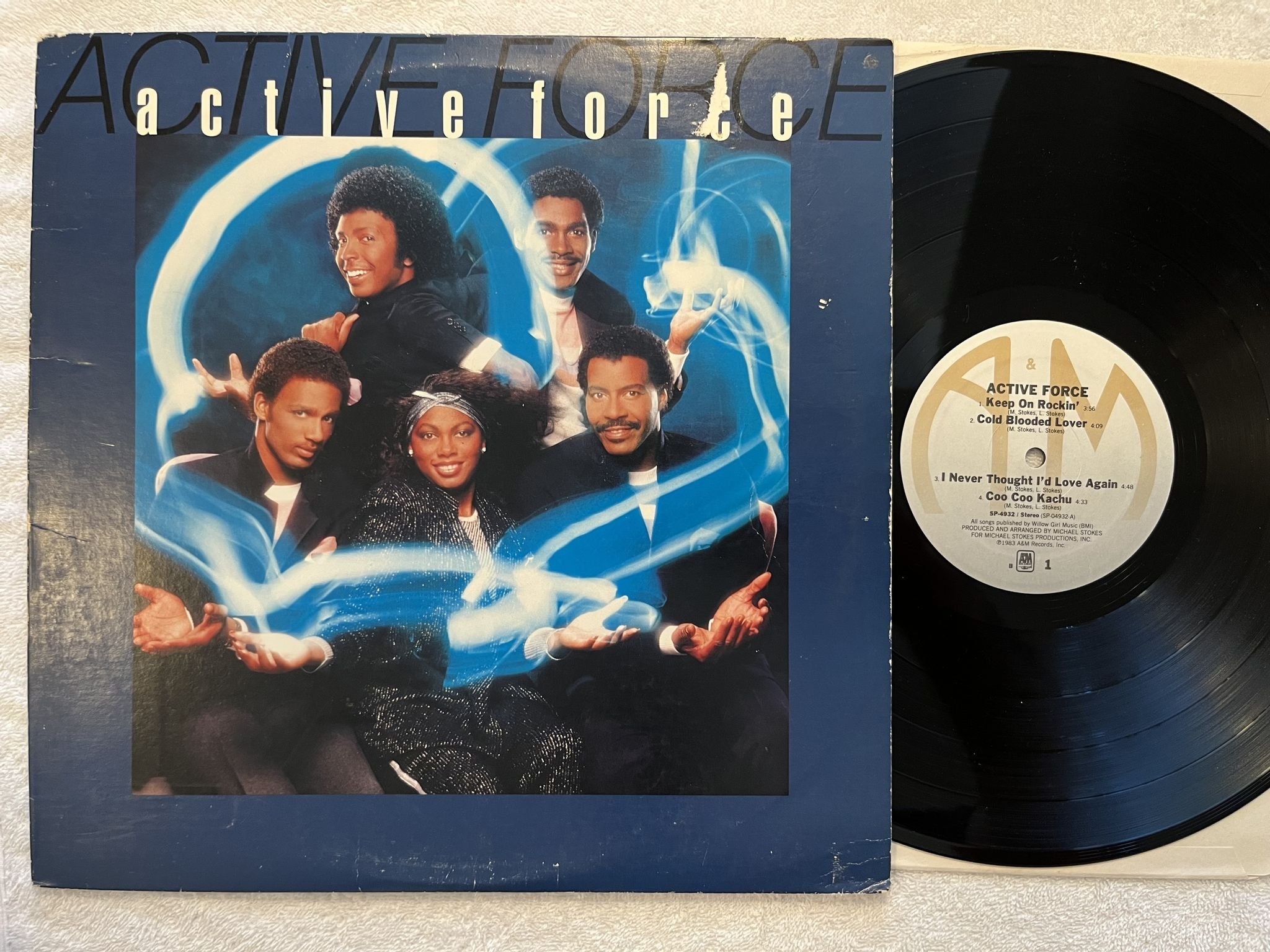 Omslagsbild för skivan ACTIVE FORCE s/t -83 US A&M SP-4932 *** DISCO BOOGIE ***