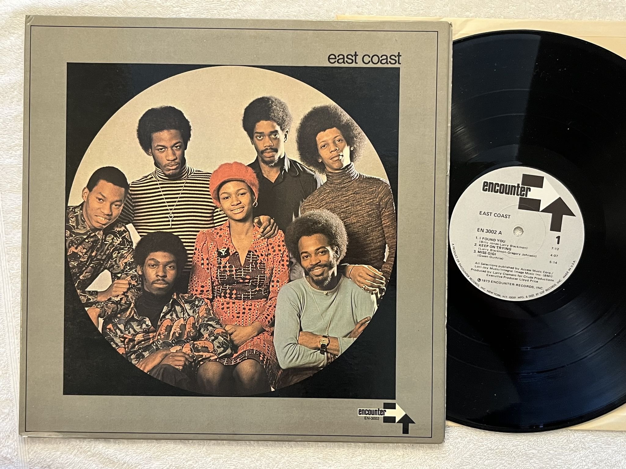 Omslagsbild för skivan EAST COAST s/t LP -73 US ENCOUNTER EN-3002 *** RARE FUNKY SOUL ***