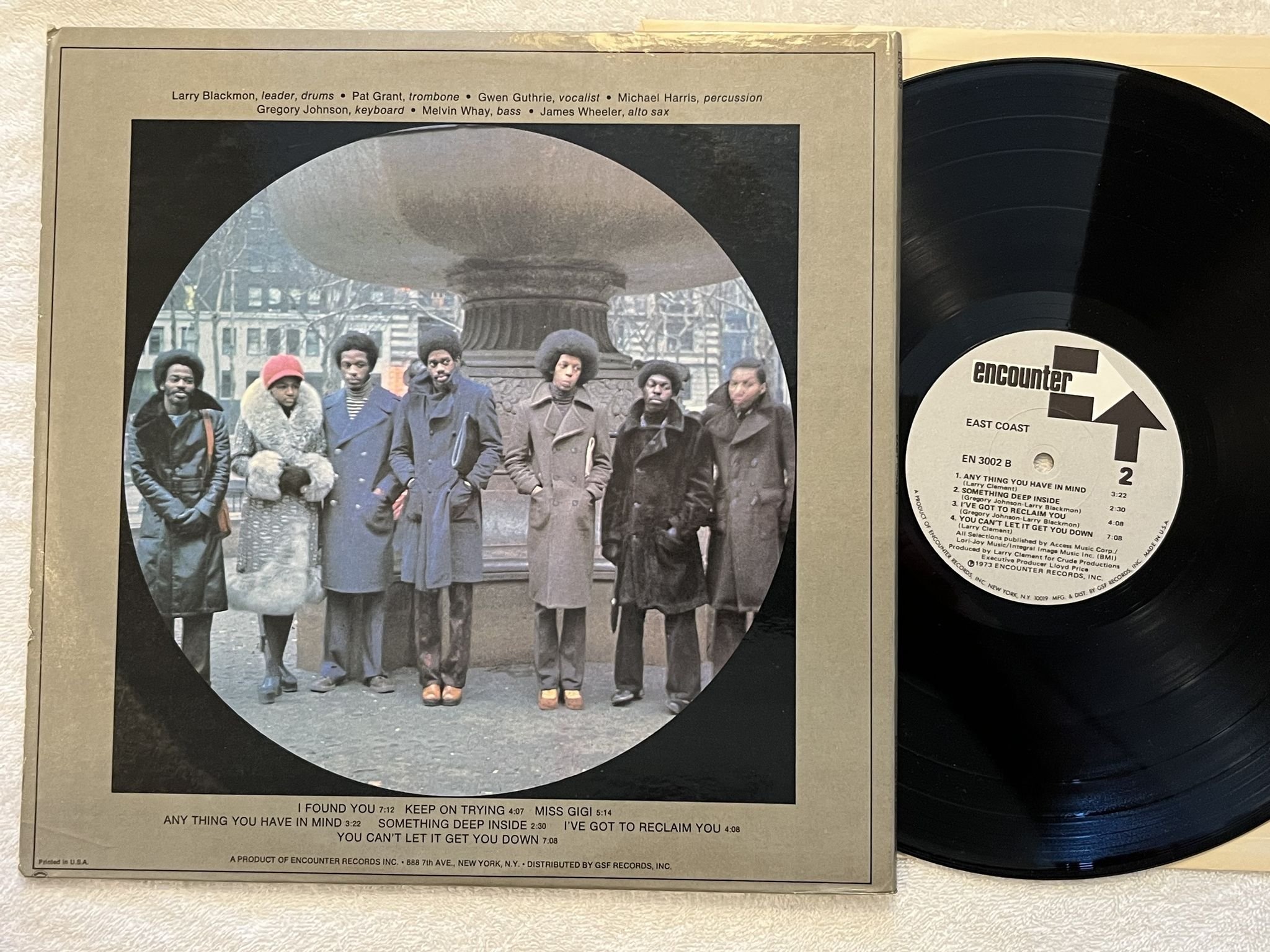 Omslagsbild för skivan EAST COAST s/t LP -73 US ENCOUNTER EN-3002 *** RARE FUNKY SOUL ***