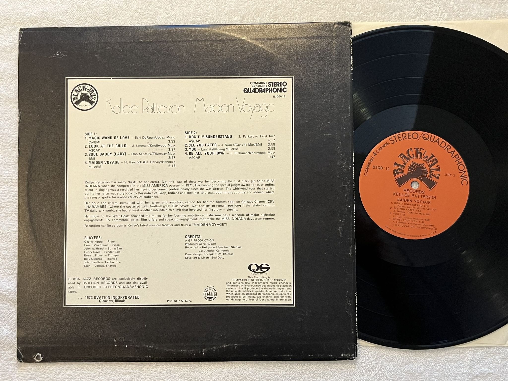 Omslagsbild för skivan KELLEE PATTERSON maiden voyage LP -73 US BLACK JAZZ BJQD 12 ** SOUL-JAZZ **