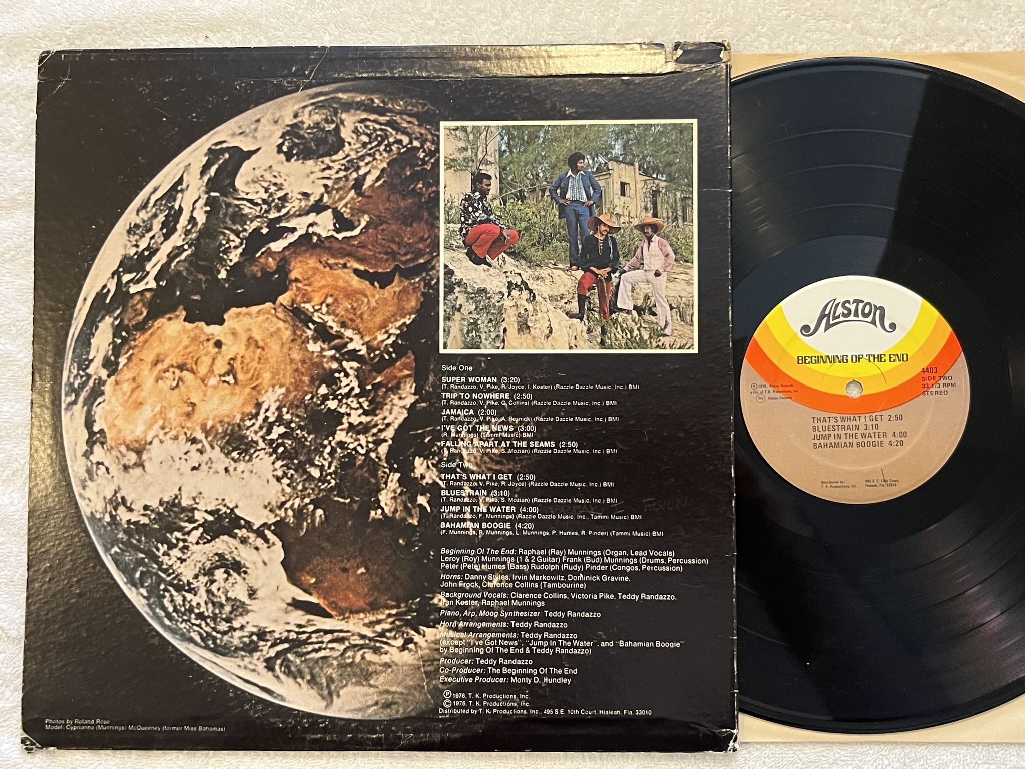 Omslagsbild för skivan BEGINNING OF THE END s/t LP -76 US ALSTON 4403 *** MEGA RARE FUNKY SOUL ***