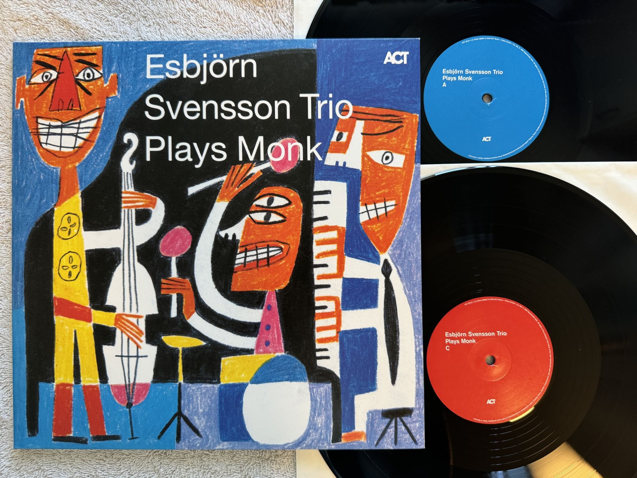 Omslagsbild för skivan ESBJÖRN SVENSSON TRIO Plays Monk 2xLP 2020 ACT 9010-1