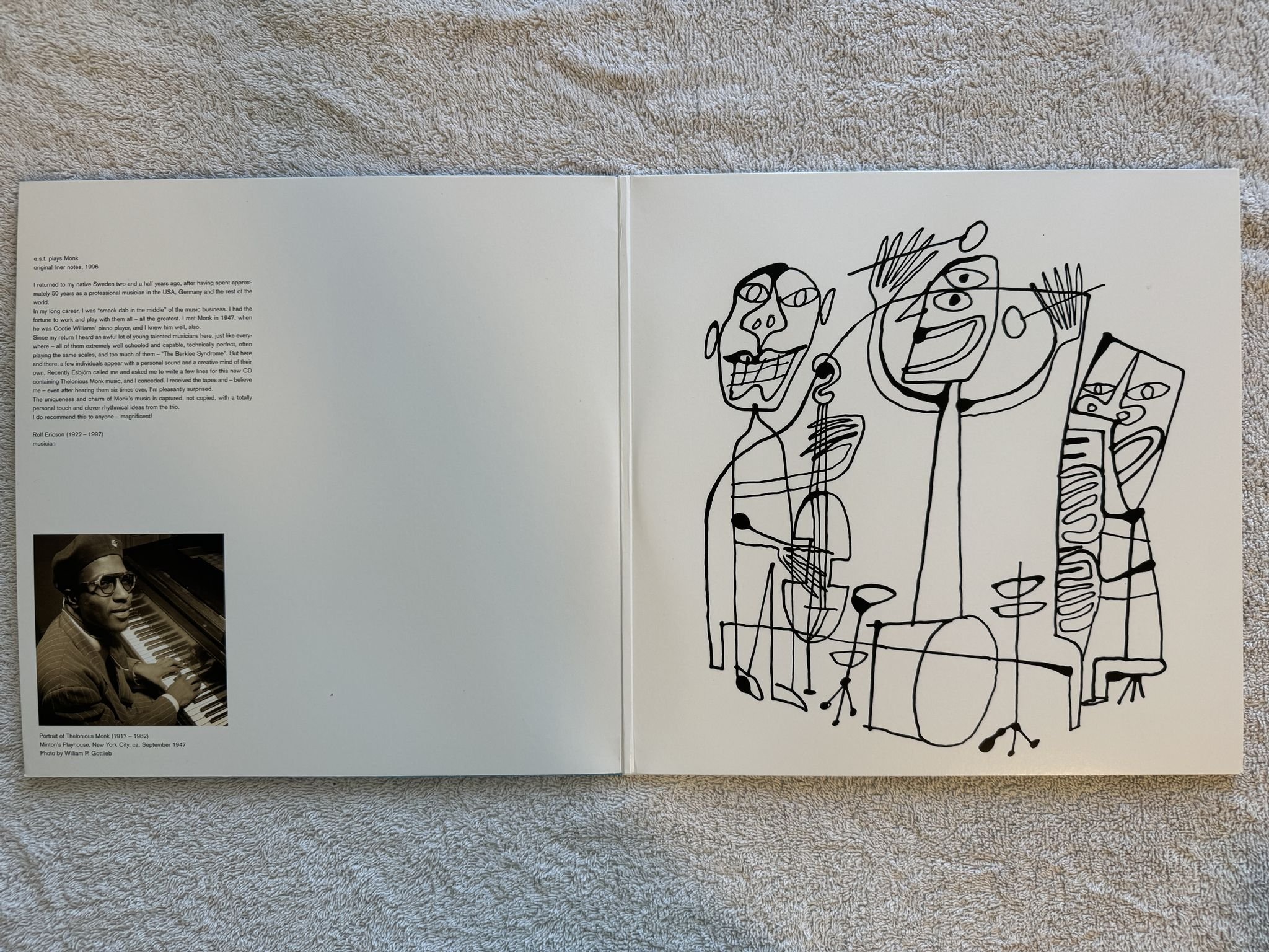 Omslagsbild för skivan ESBJÖRN SVENSSON TRIO Plays Monk 2xLP 2020 ACT 9010-1