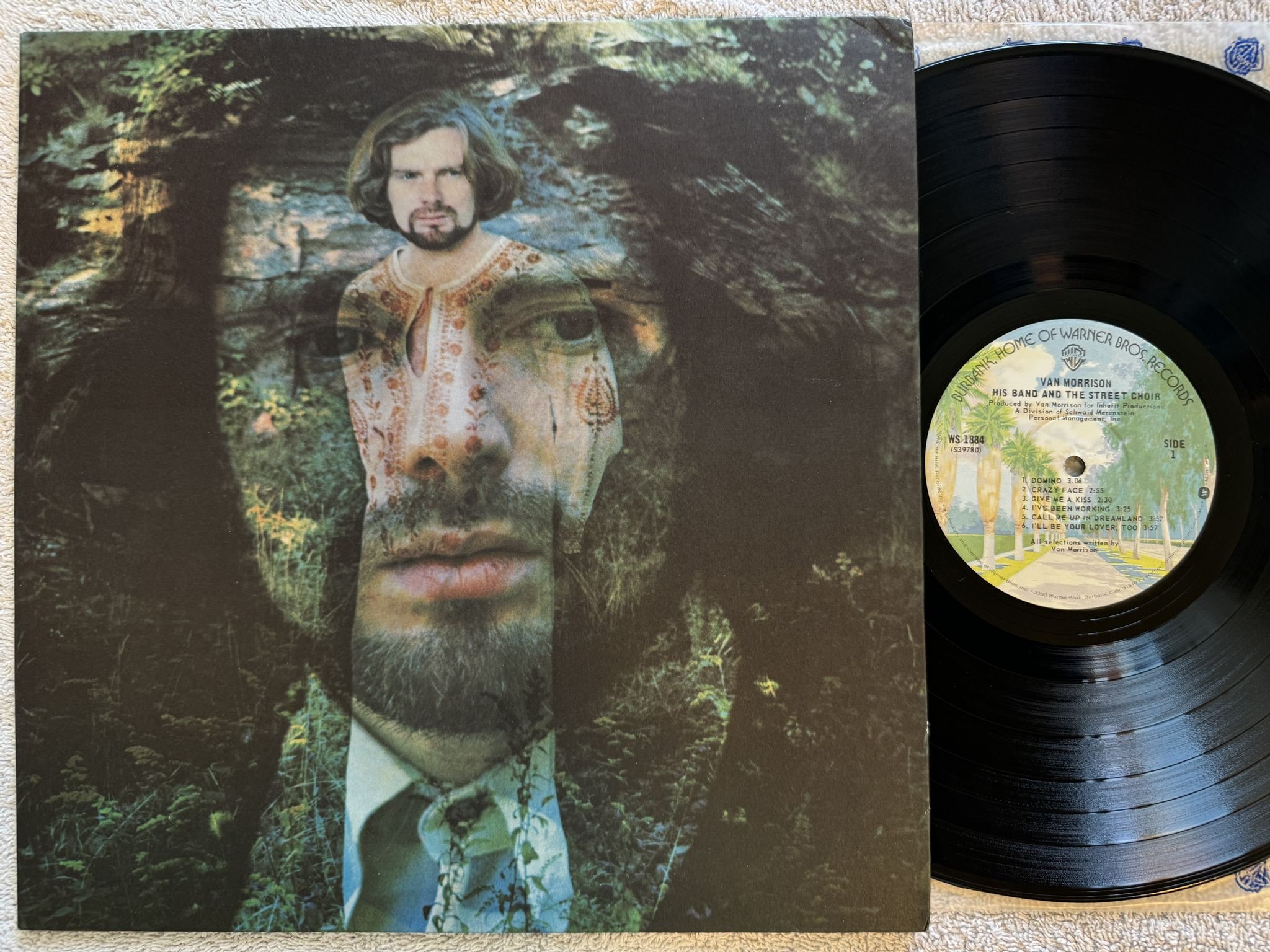 Omslagsbild för skivan VAN MORRISON his band and the street choir LP US WARNER WS 1884