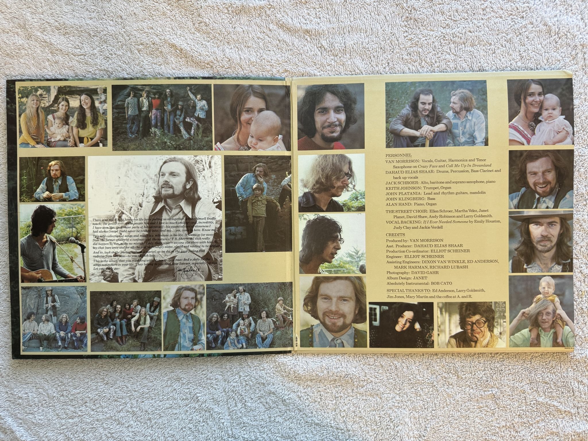 Omslagsbild för skivan VAN MORRISON his band and the street choir LP US WARNER WS 1884