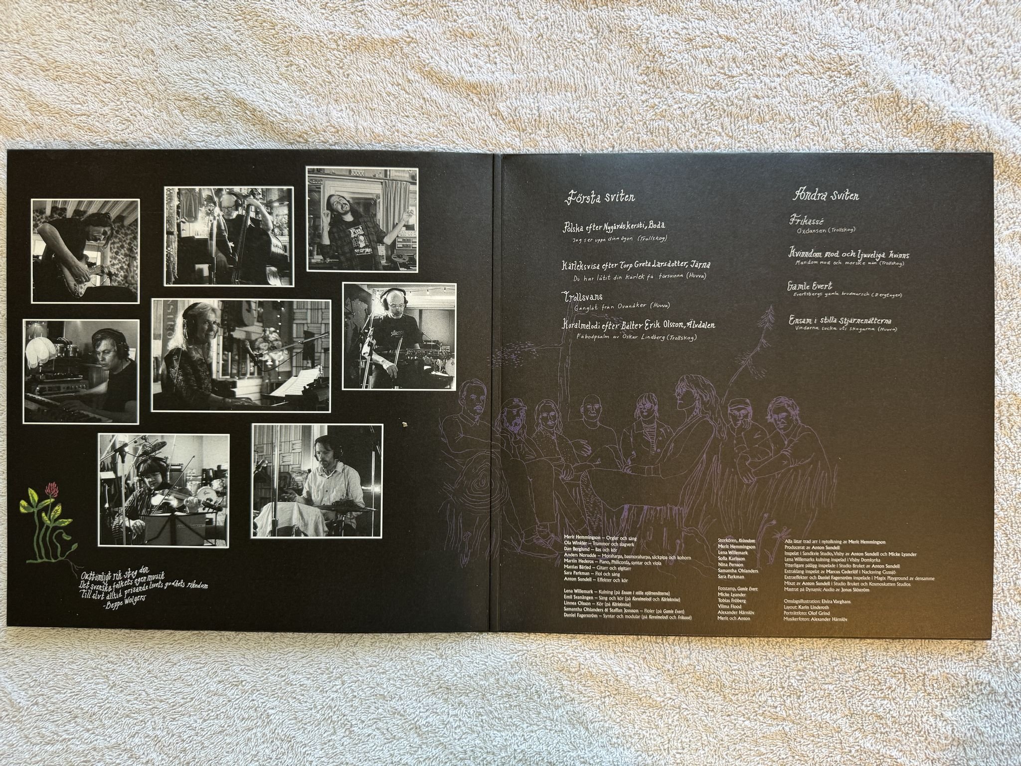 Omslagsbild för skivan MERIT HEMMINGSSON Huvva! Vad Tiden Går LP 2021 supertraditional SUPERTRAD 011