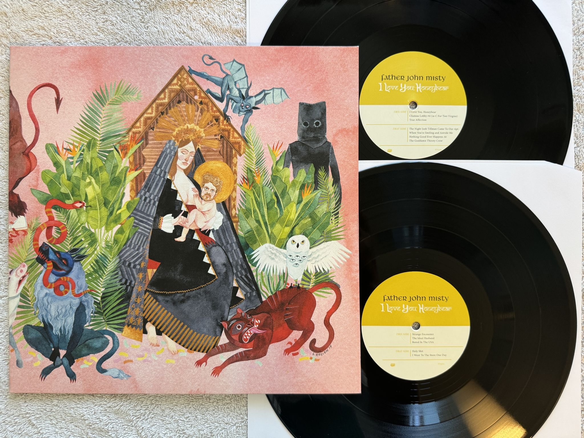 Omslagsbild för skivan FATHER JOHN MISTY I Love You, Honeybear 2x12" + CD BELLA UNION BELLA476V