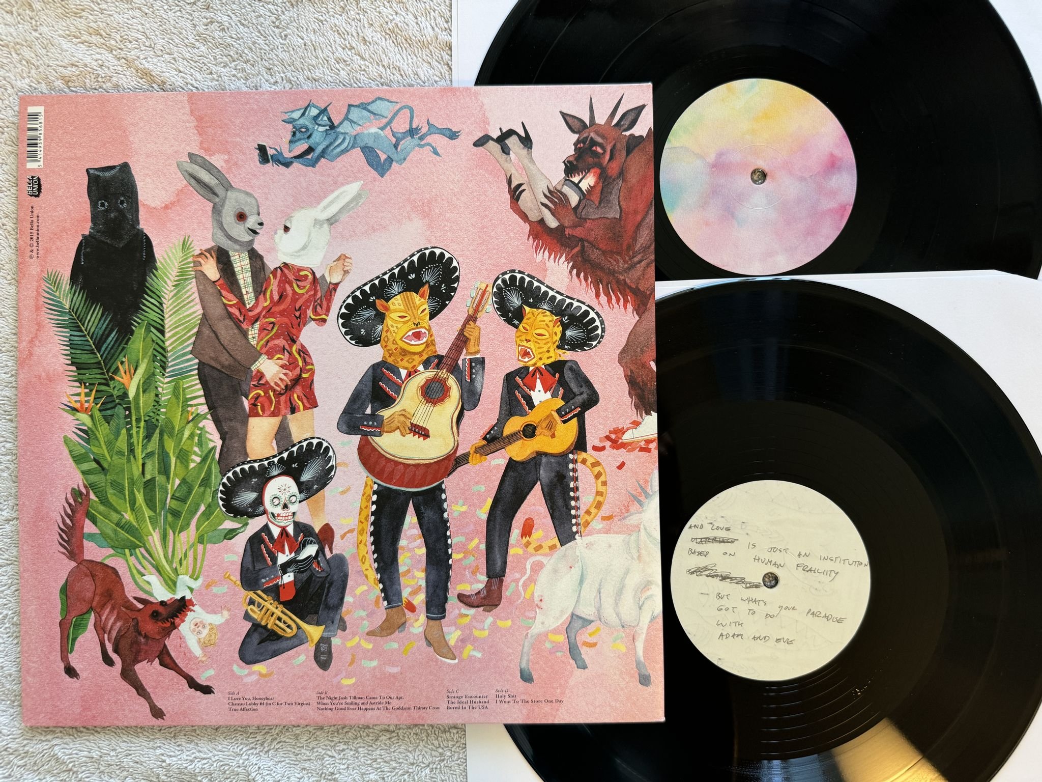 Omslagsbild för skivan FATHER JOHN MISTY I Love You, Honeybear 2x12" + CD BELLA UNION BELLA476V
