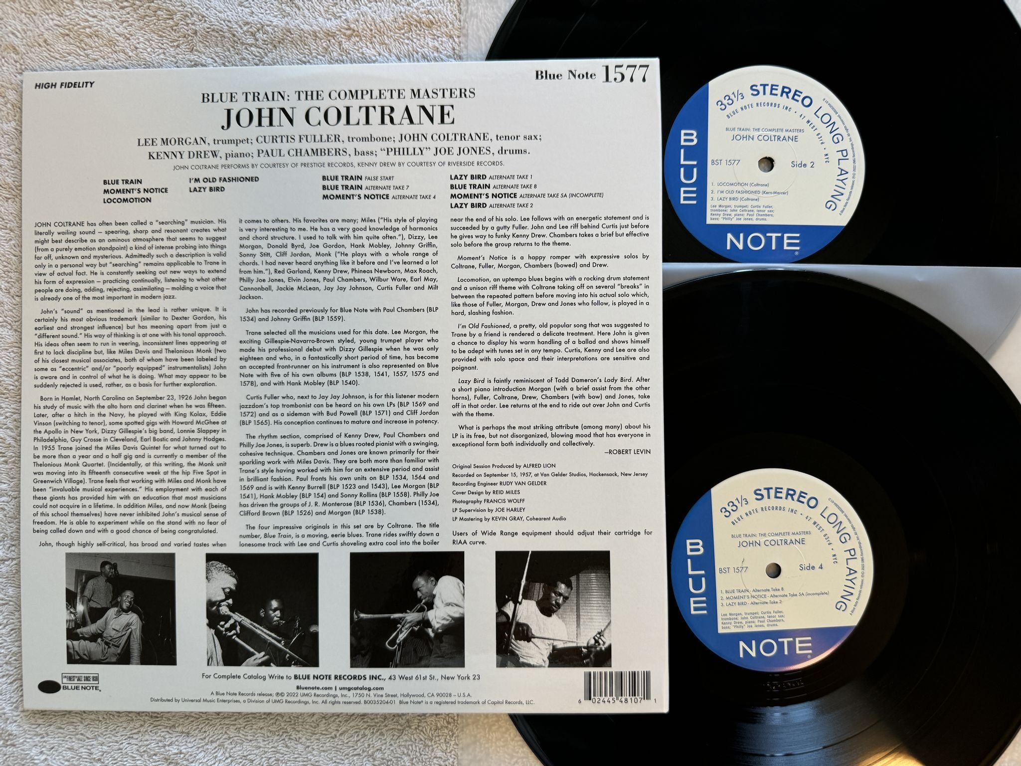 Omslagsbild för skivan JOHN COLTRANE Blue Train: The Complete Masters 2xLP 2022 B0035204-01