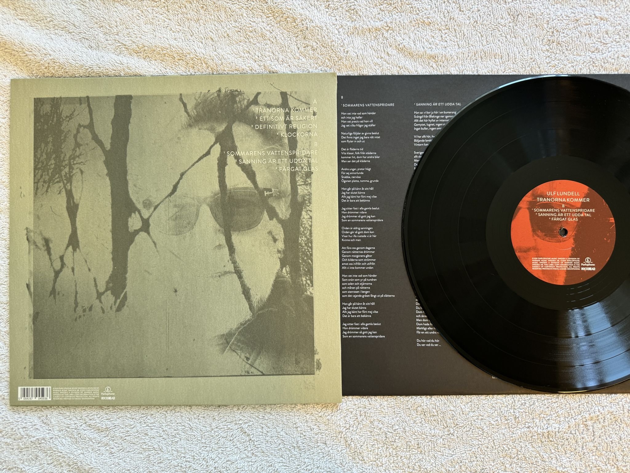 Omslagsbild för skivan ULF LUNDELL Tranorna Kommer LP 2019 PARLOPHONE 5054197045936