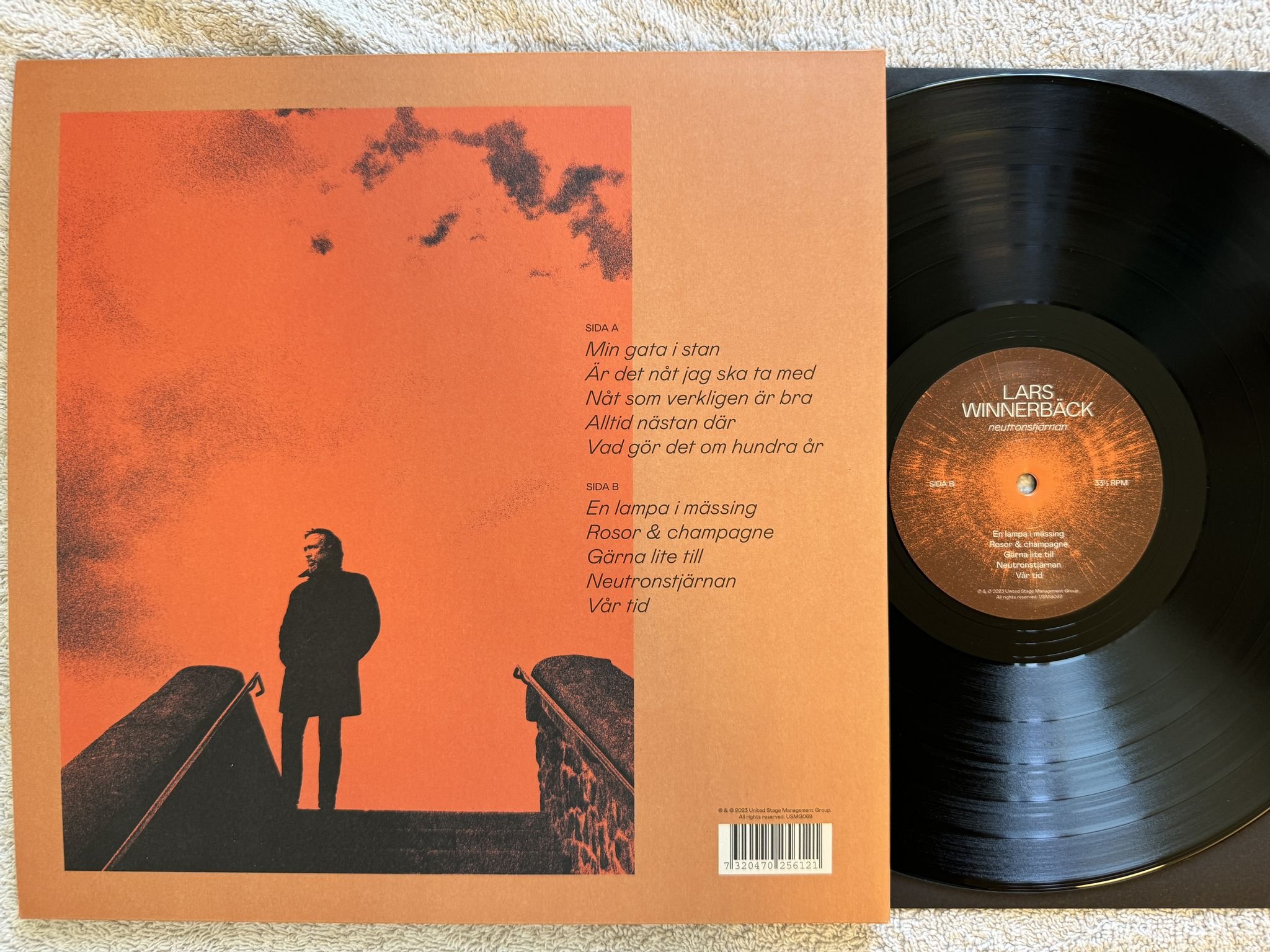 Omslagsbild för skivan LARS WINNERBÄCK Neutronstjärnan 2xLP 2023 UNITED STAGE USMG069