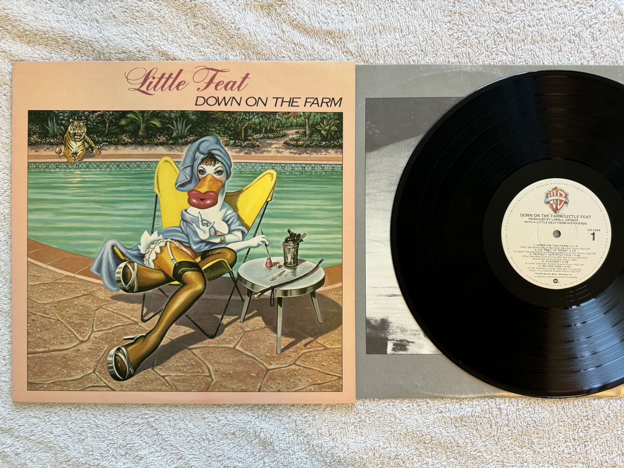 Omslagsbild för skivan LITTLE FEAT down on the farm LP -79 US WARNER HS 3345