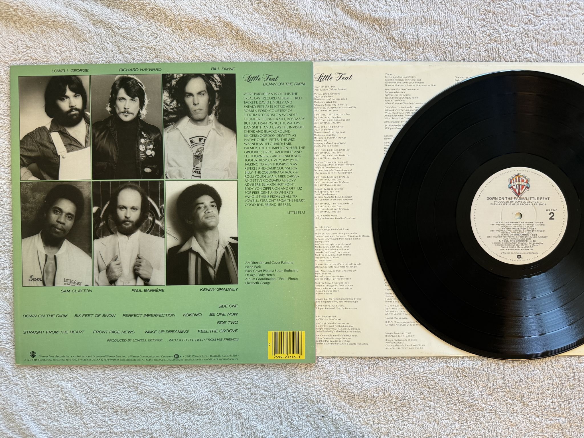 Omslagsbild för skivan LITTLE FEAT down on the farm LP -79 US WARNER HS 3345