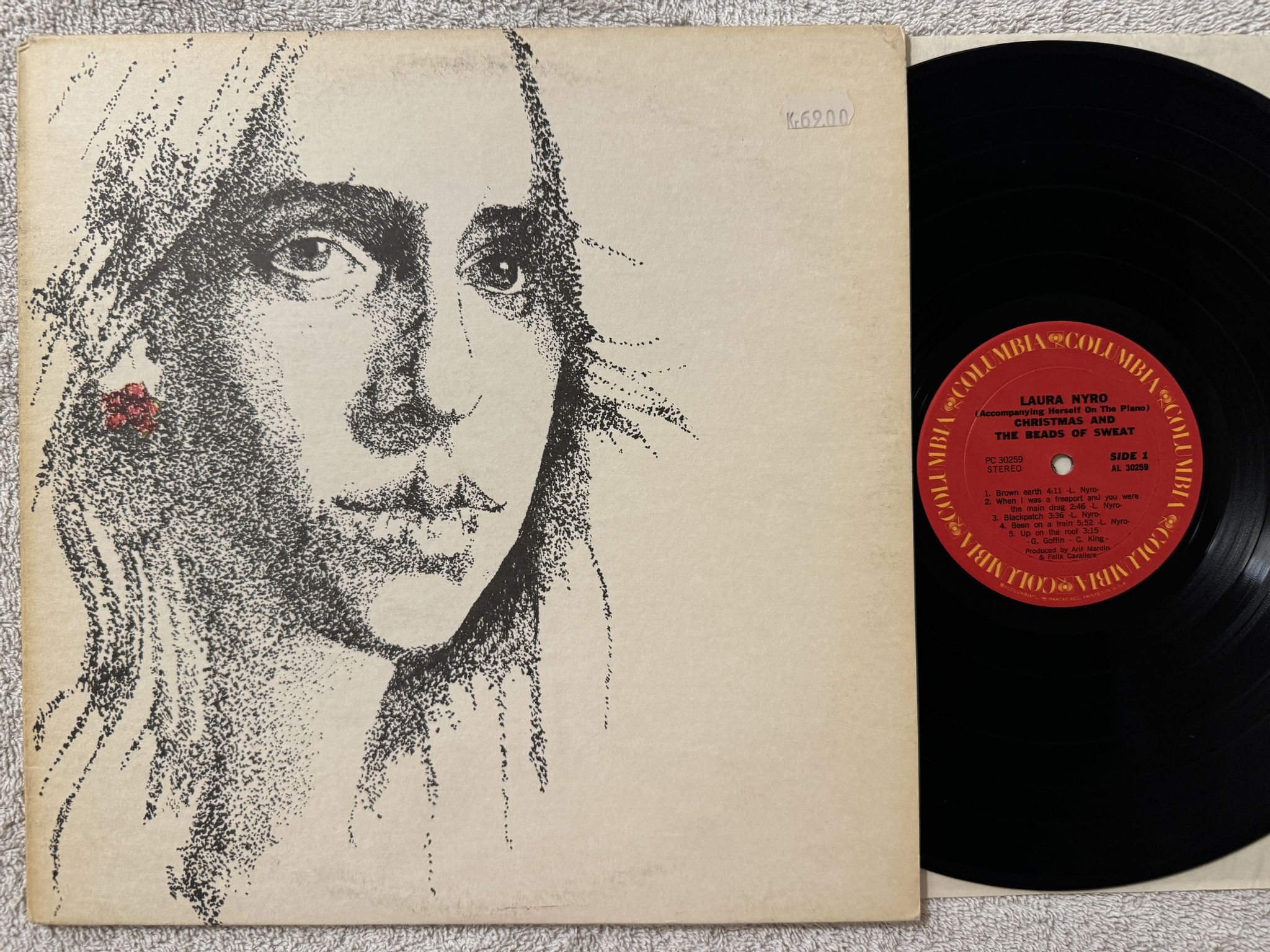 Omslagsbild för skivan LAURA NYRO Christmas And The Beads Of Sweat LP -70 US COLUMBIA KC 30259