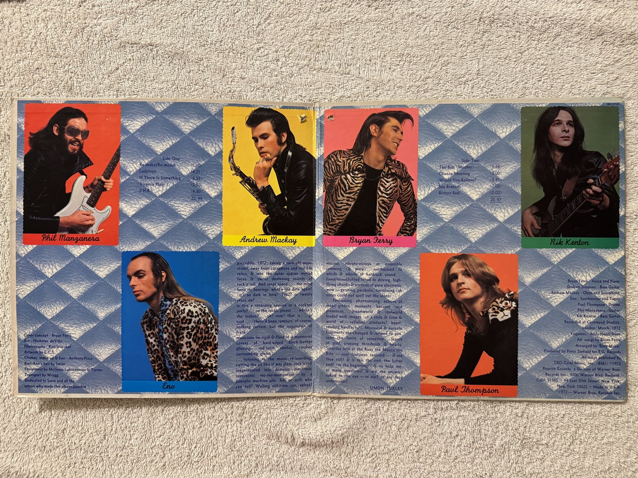 Omslagsbild för skivan ROXY MUSIC s/t LP US REPRISE MS 2114