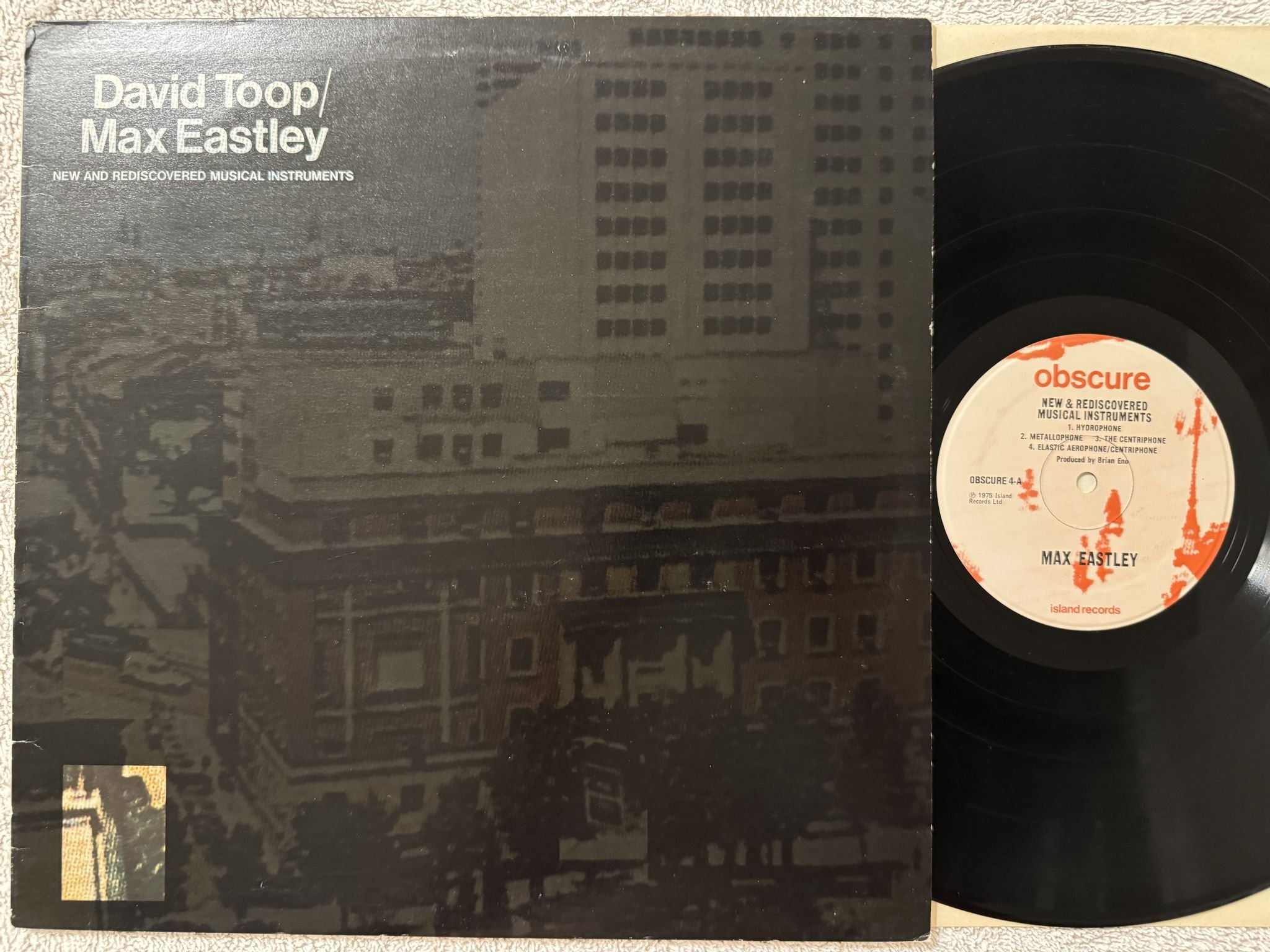 Omslagsbild för skivan David Toop / Max Eastley – New And Rediscovered... LP -76 UK OBSCURE 4