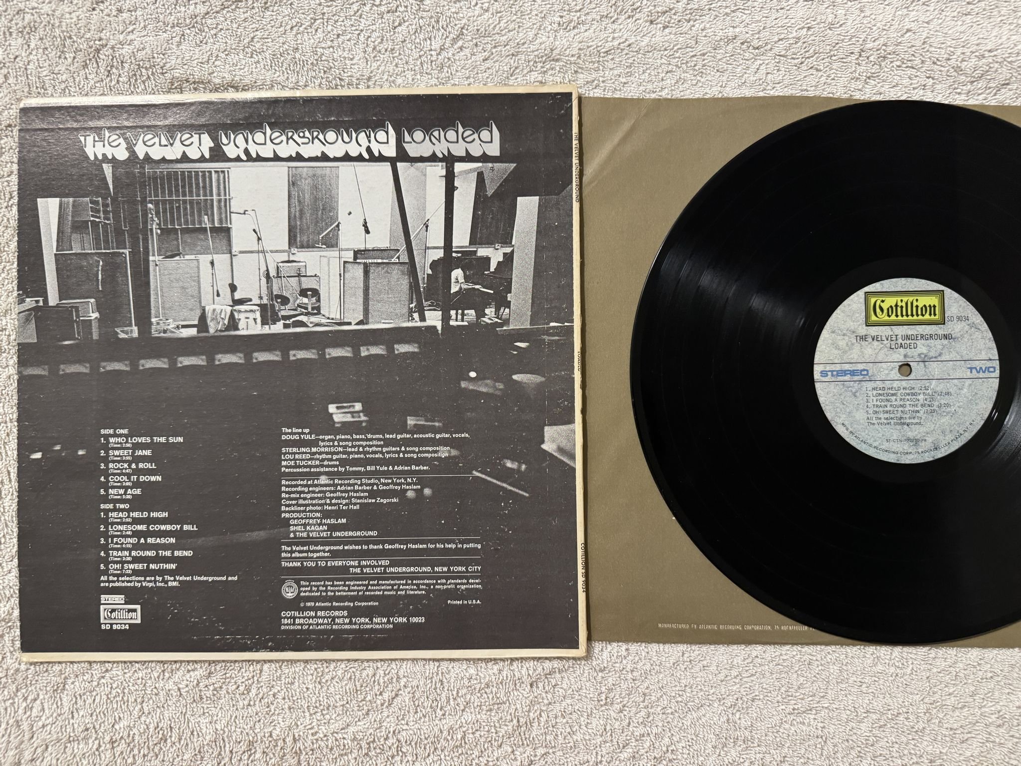 Omslagsbild för skivan THE VELVET UNDERGROUND loaded LP -70 US COTILLION SD 9034 * Specialty pressing *