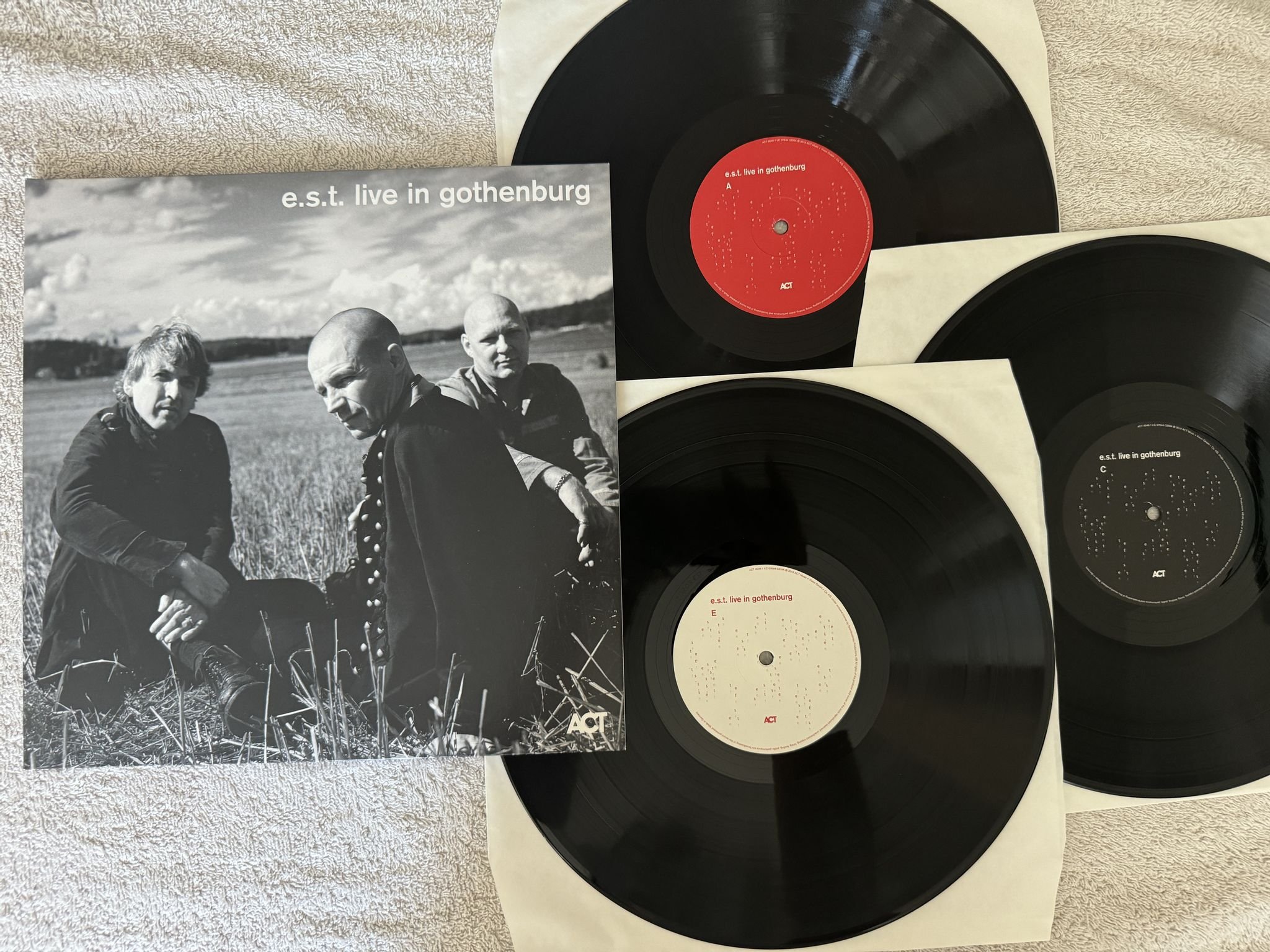 Omslagsbild för skivan ESBJÖRN SVENSSON TRIO Live In Gothenburg 3xLP 2019 ACT 9046-1