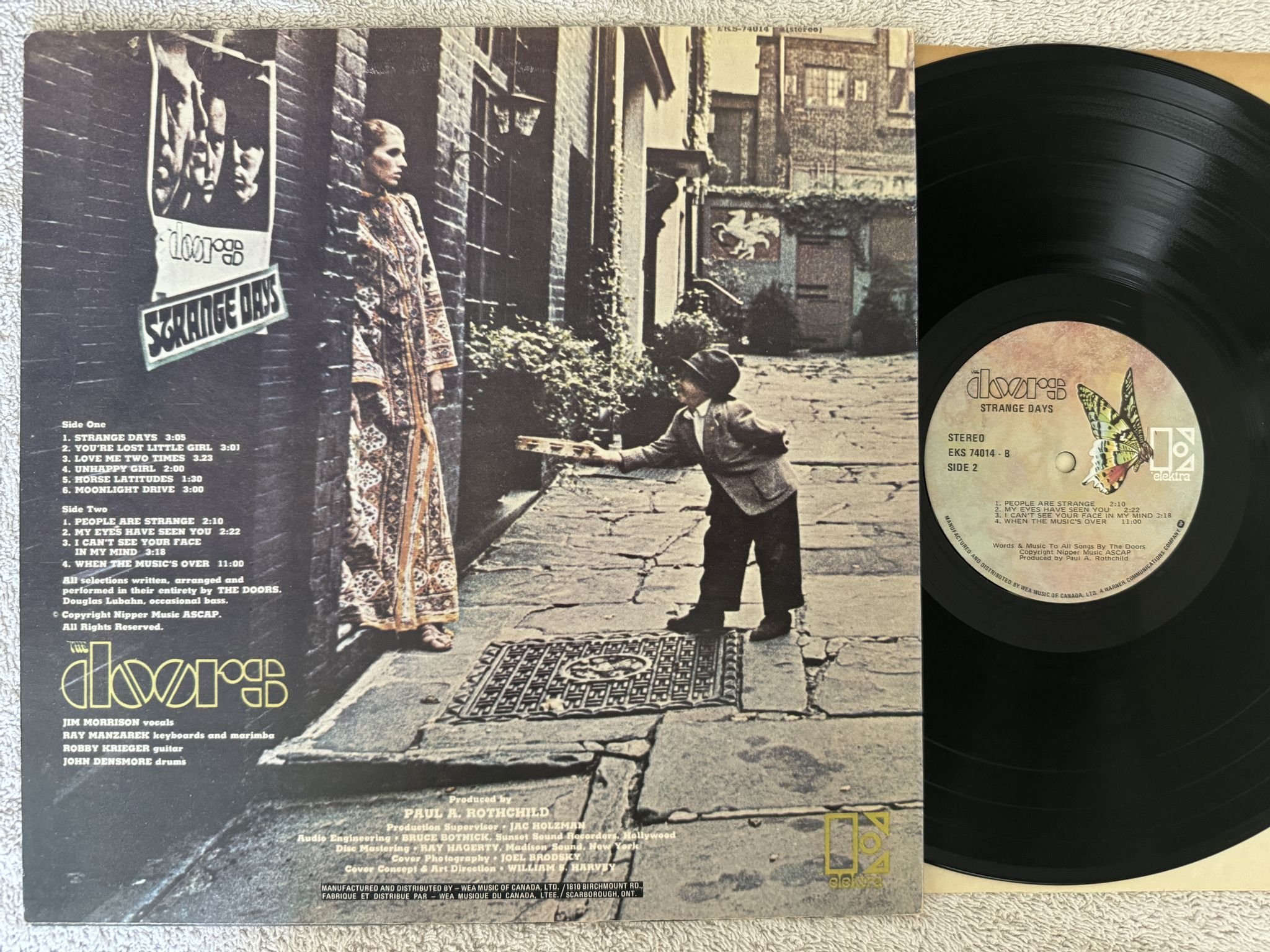 Omslagsbild för skivan DOORS strange days LP Can ELEKTRA EKS 74014