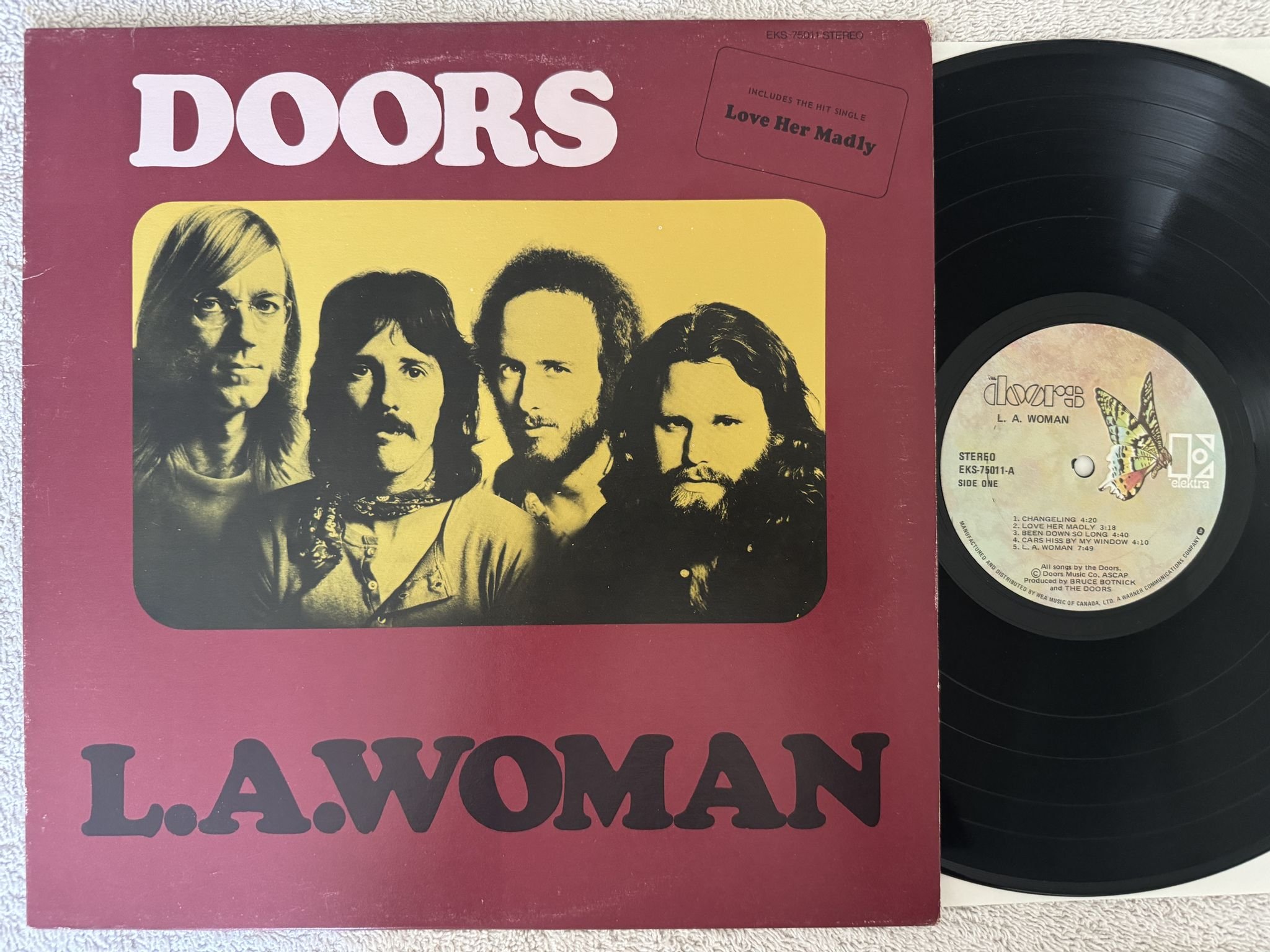 Omslagsbild för skivan DOORS L.A. woman LP Can ELEKTRA EKS 75011