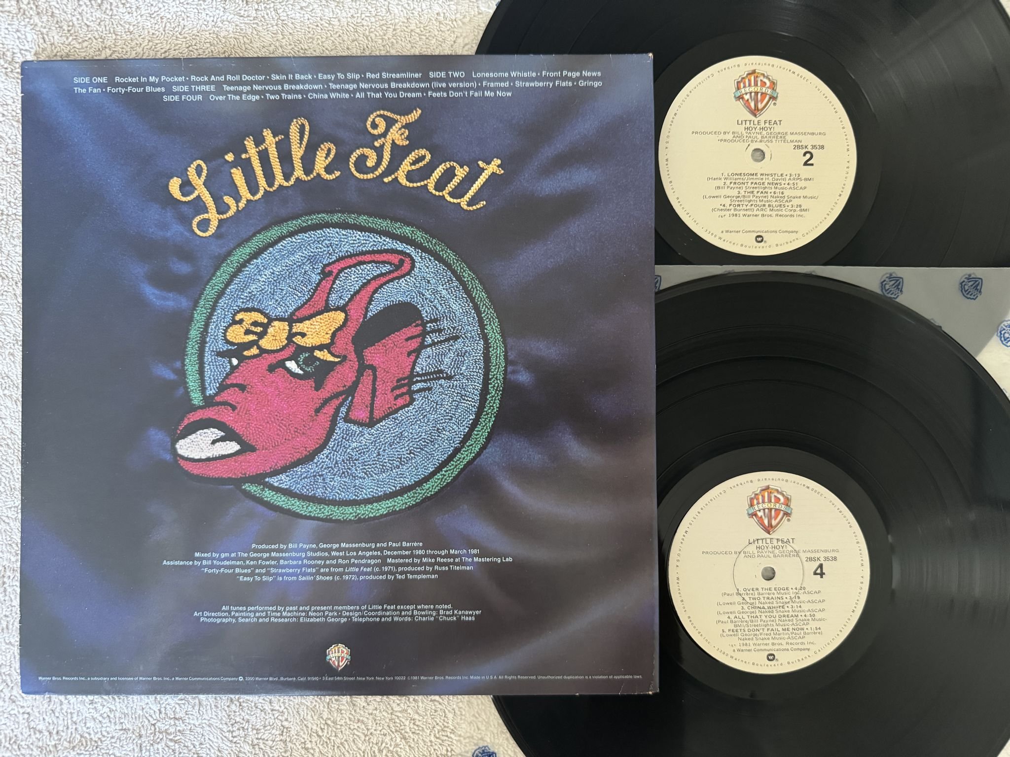 Omslagsbild för skivan LITTLE FEAT hoy-hoy! 2xLP -81 US WARNER 2BSK 3538