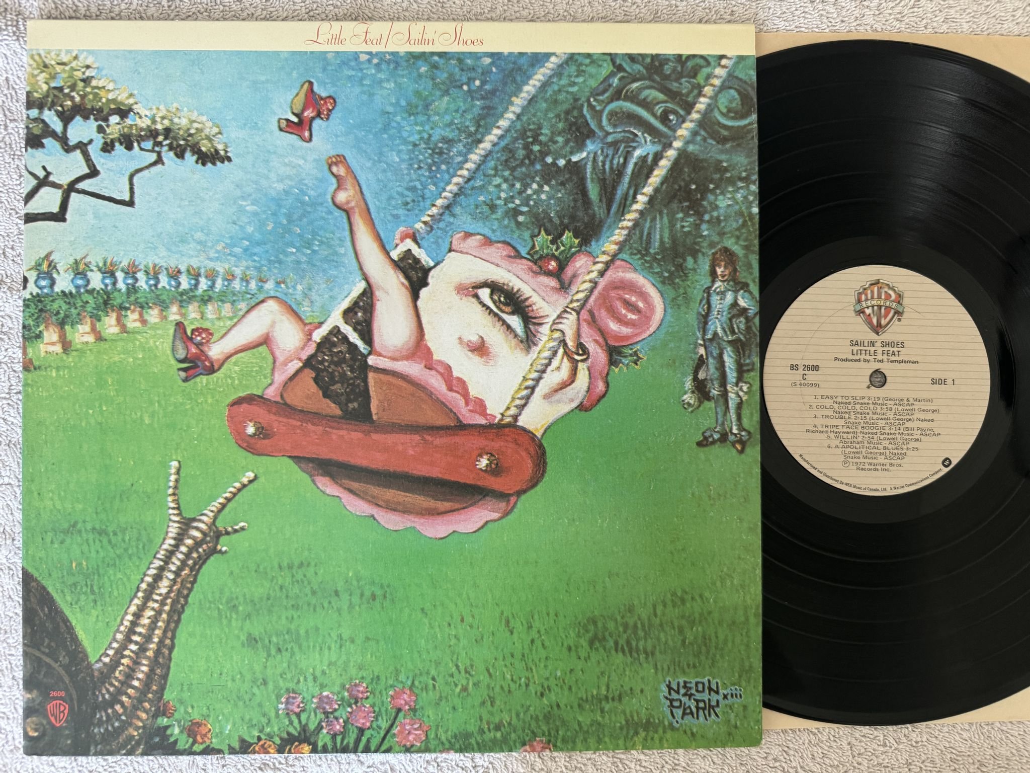 Omslagsbild för skivan LITTLE FEAT sailin' shoes LP re Can WARNER BS 2600