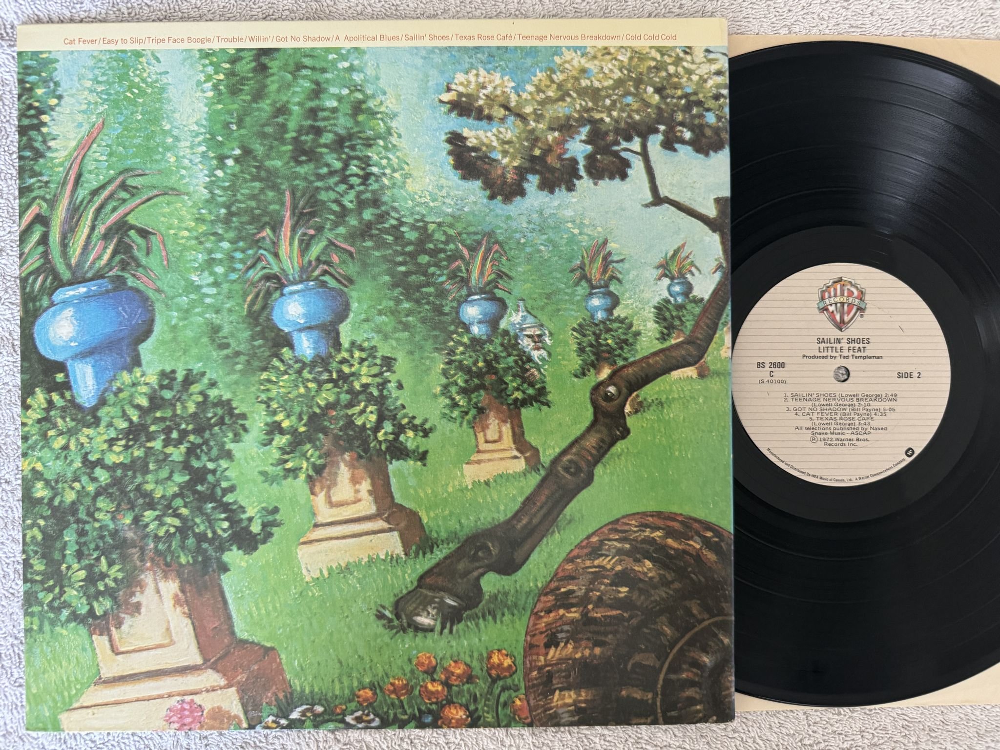 Omslagsbild för skivan LITTLE FEAT sailin' shoes LP re Can WARNER BS 2600