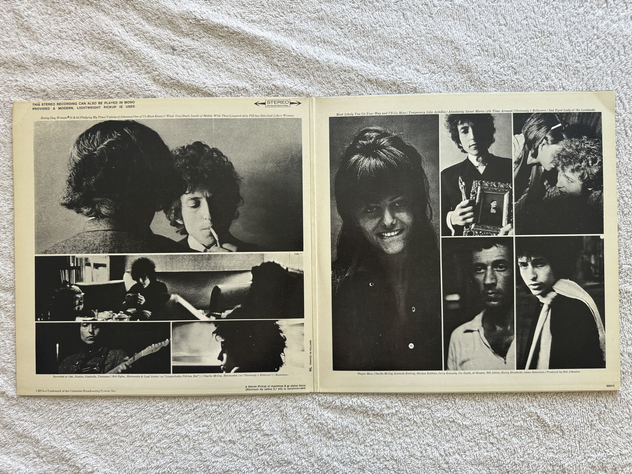 Omslagsbild för skivan BOB DYLAN blonde on blonde 2xLP re Hol CBS 66012