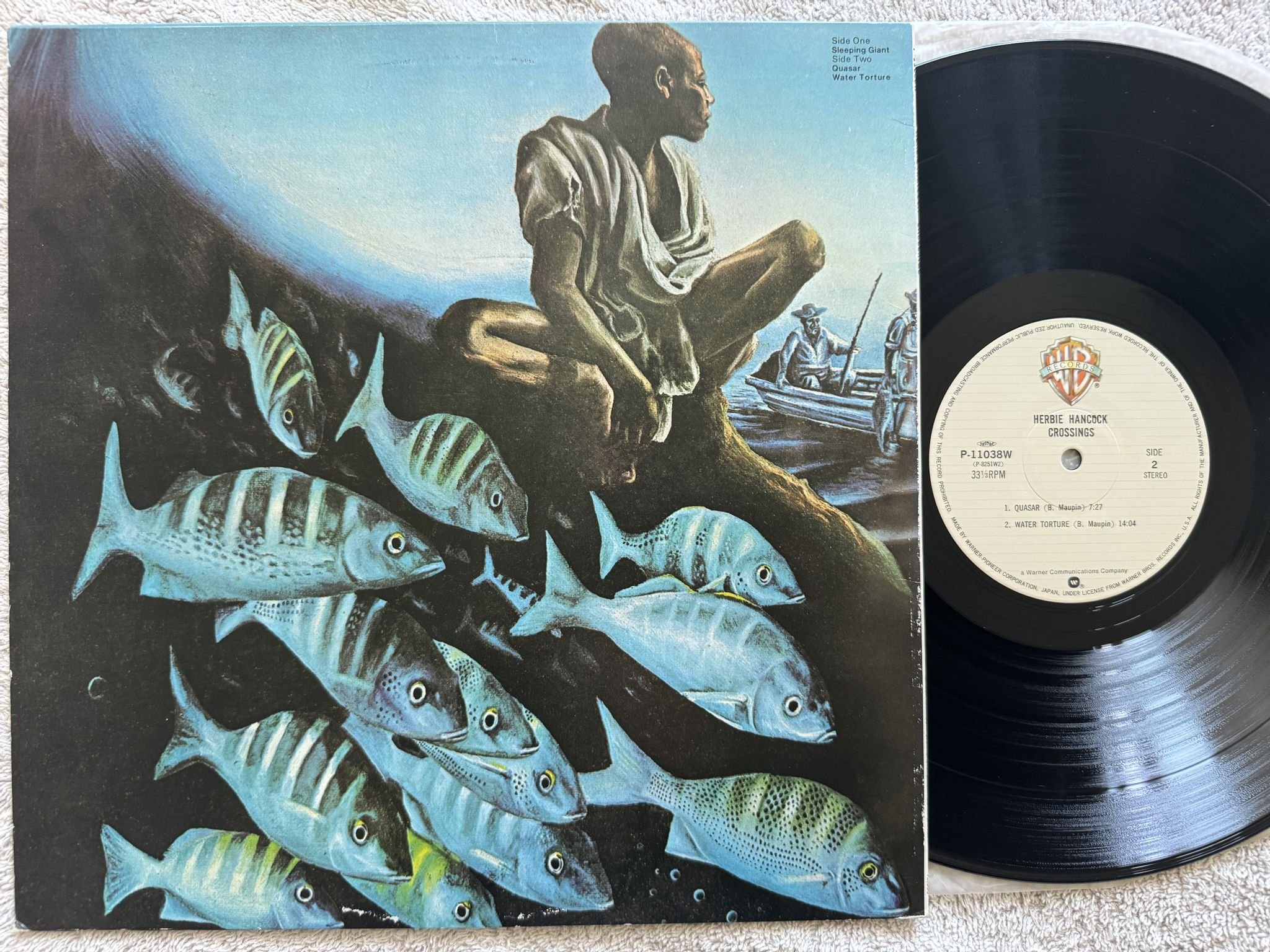 Omslagsbild för skivan HERBIE HANCOCK crossings LP -81 Japan WARNER P-11038W