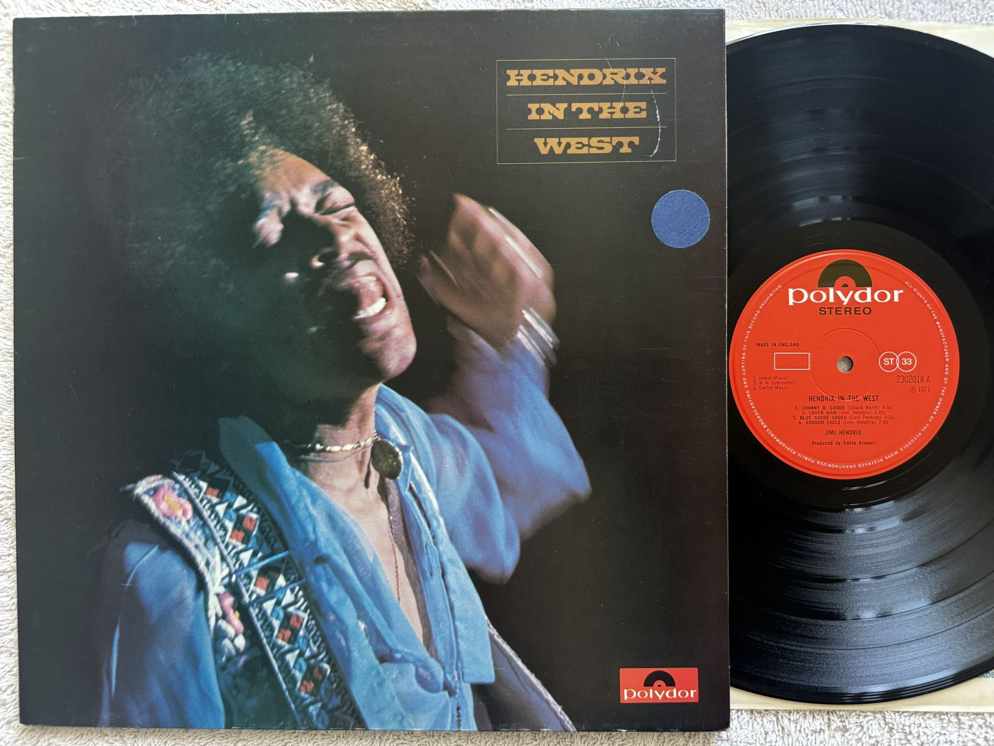 Omslagsbild för skivan JIMI HENDRIX the cry of love LP re Ger POLYDOR 2459397
